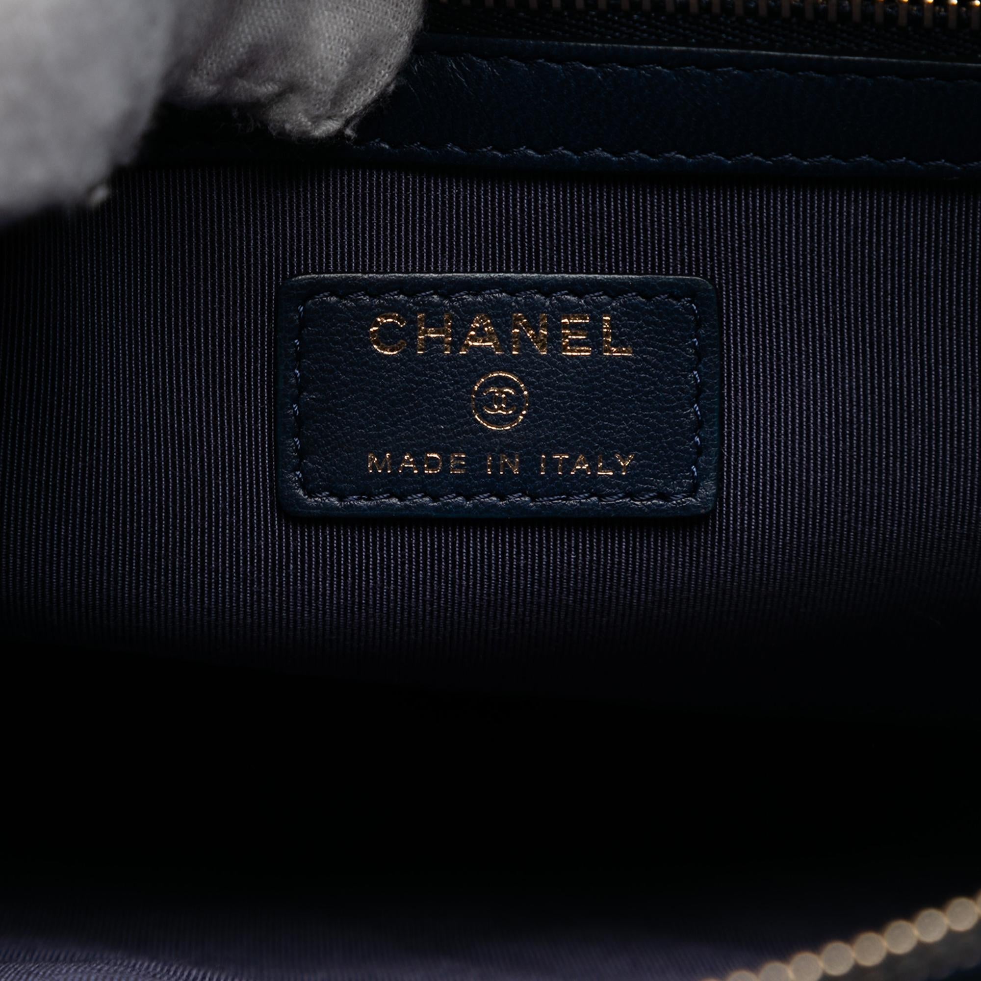Chanel Large Quilted Lambskin O Case Clutch