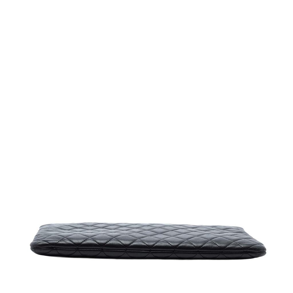 Chanel Large Quilted Lambskin O Case Clutch