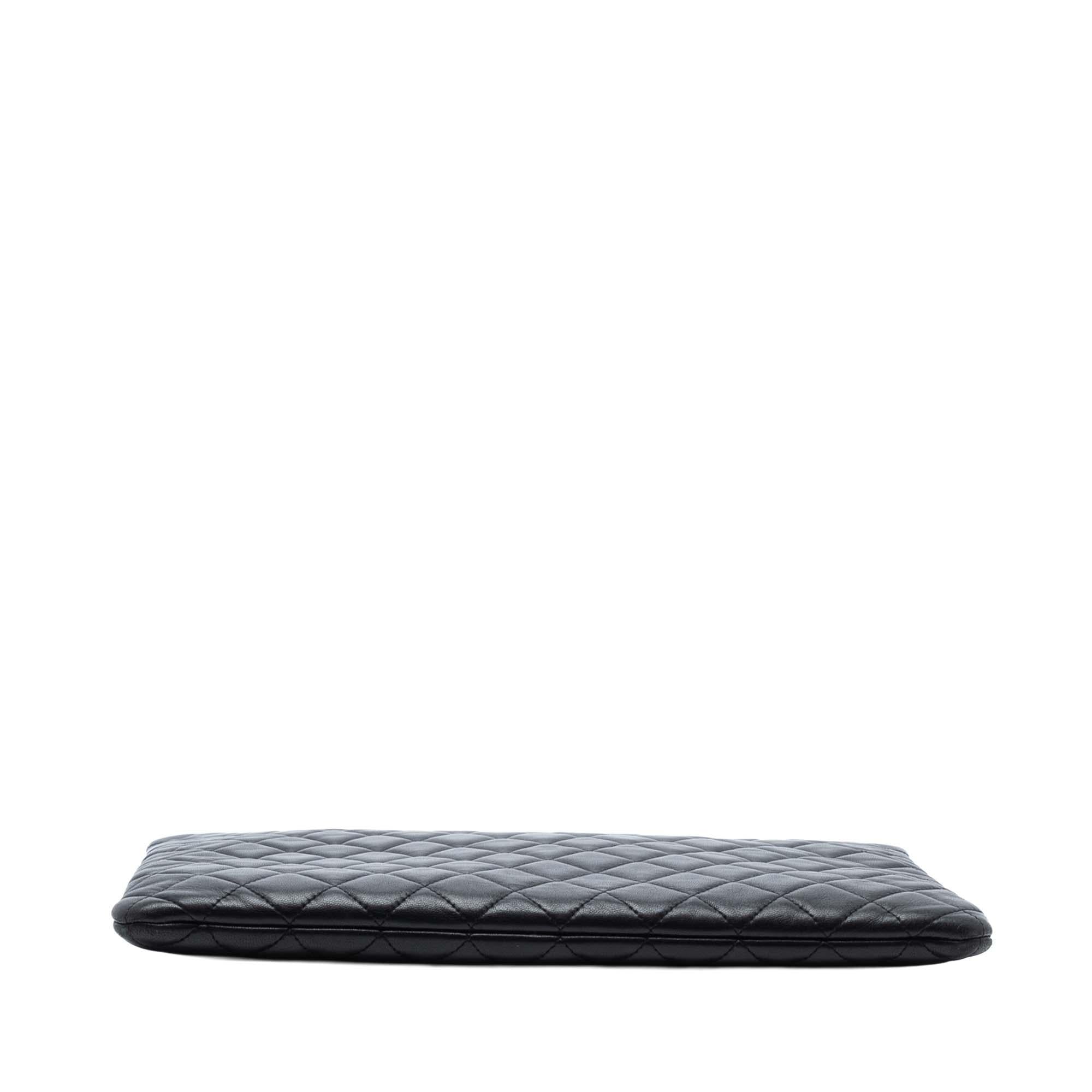 Chanel Large Quilted Lambskin O Case Clutch