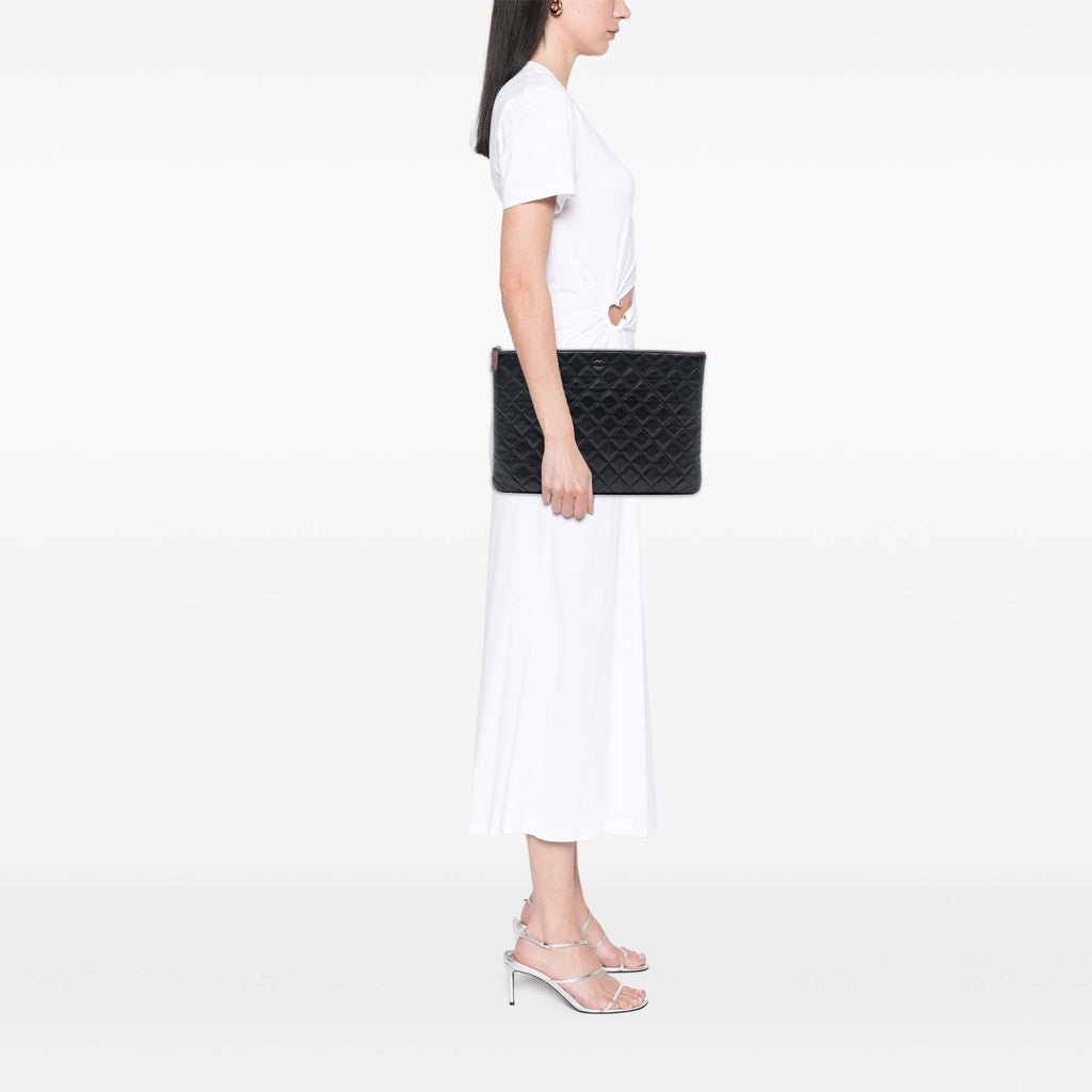 Chanel Large Quilted Lambskin O Case Clutch