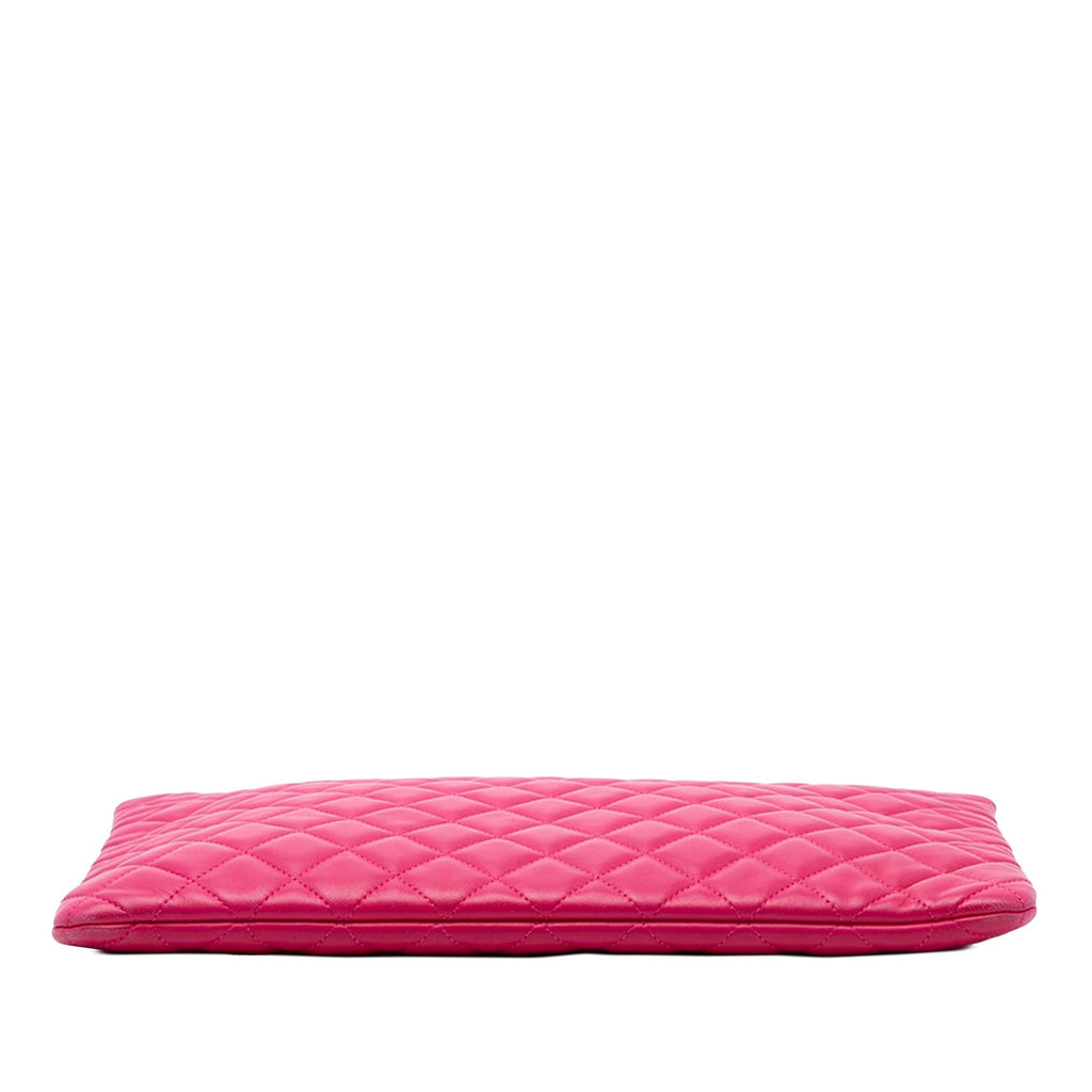 Chanel Large Quilted Lambskin O Case Clutch