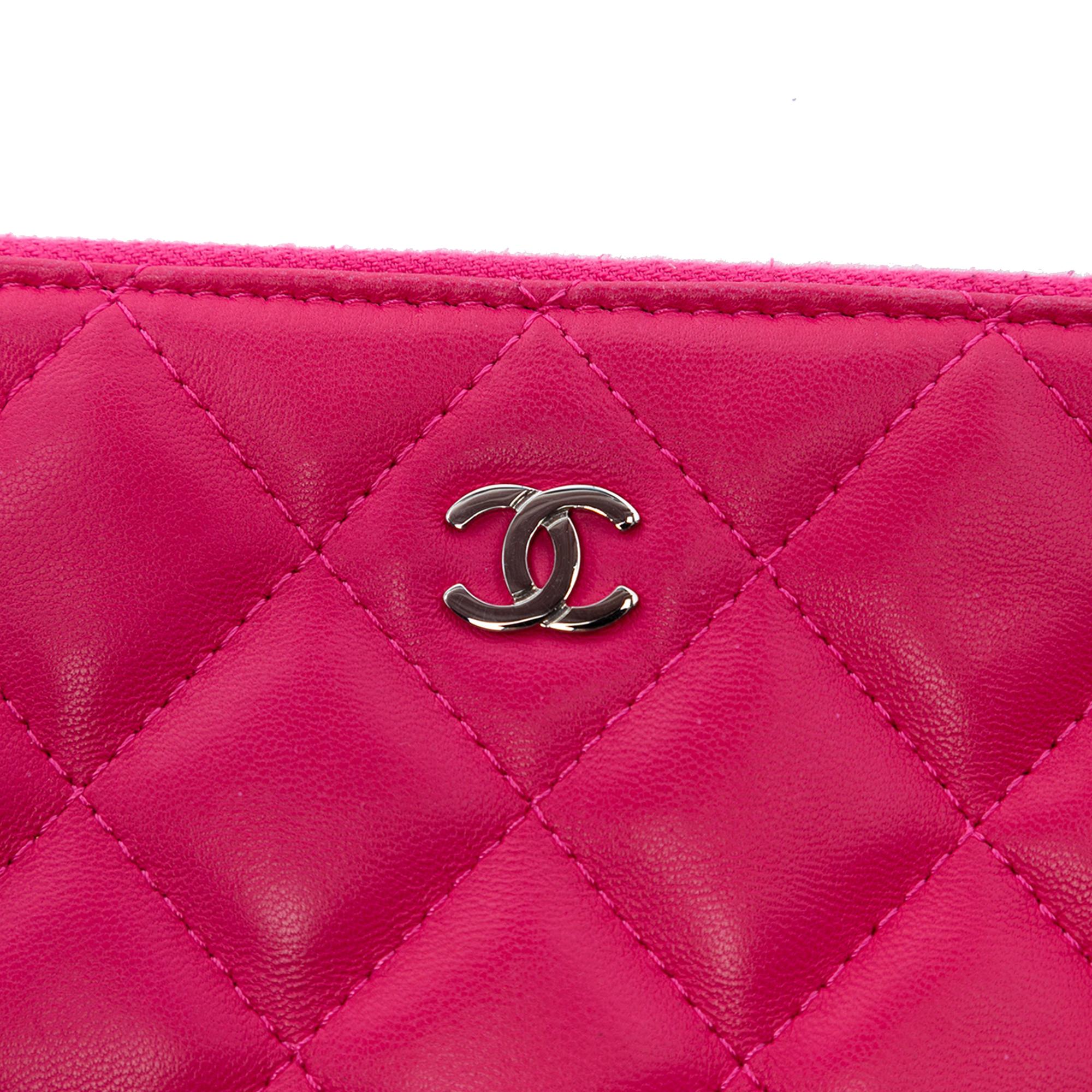 Chanel Large Quilted Lambskin O Case Clutch