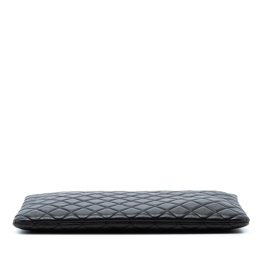 Chanel Large Quilted Lambskin O Case Clutch