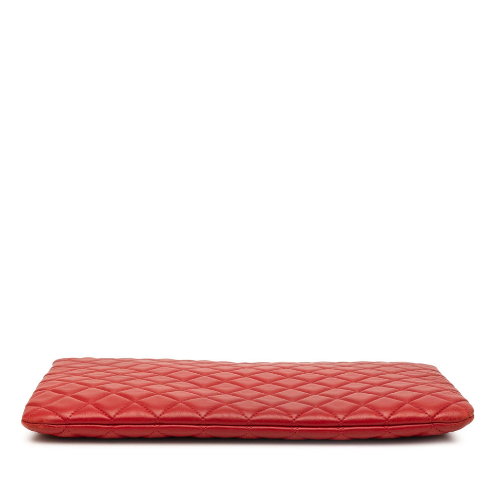 Chanel Large Quilted Lambskin O Case Clutch