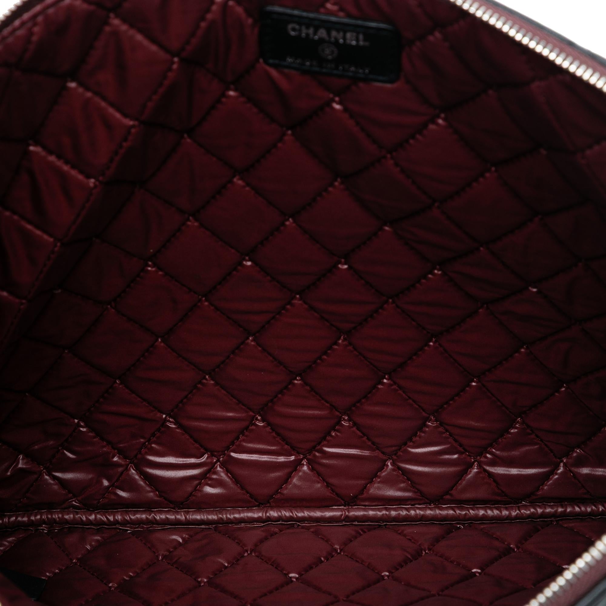 Chanel Large Quilted Lambskin O Case Clutch