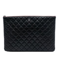 Chanel Large Quilted Lambskin O Case Clutch