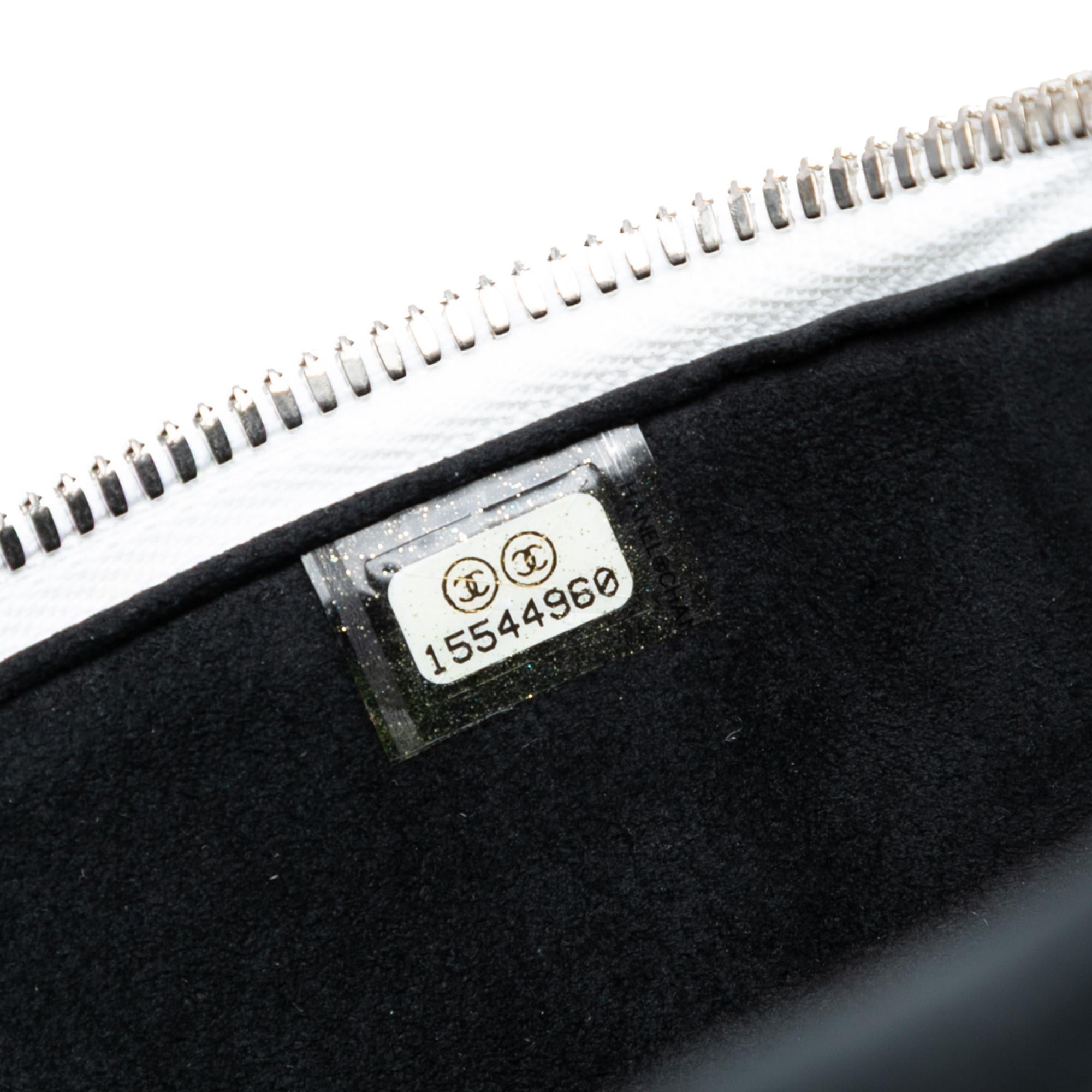 Chanel Large Quilted Lambskin Top Handle Jewelry Box With Chain