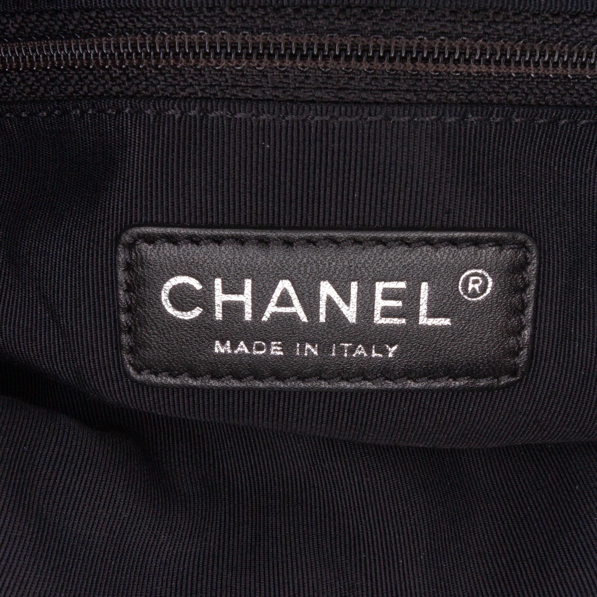 Chanel Large Quilted Metallic Calfskin Chain Me Hobo