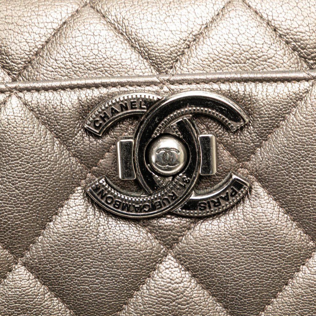 Chanel Large Quilted Metallic Goatskin City Rock Shopping Tote
