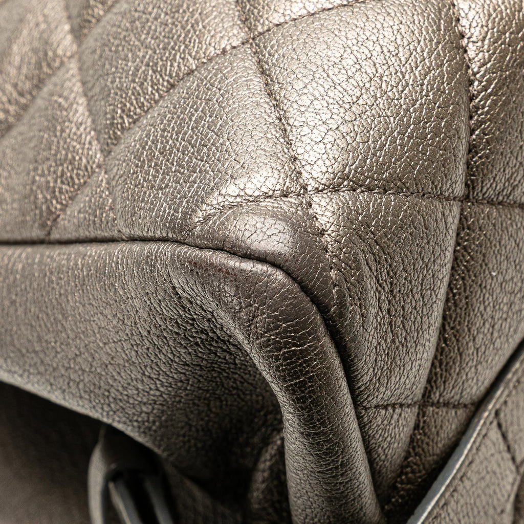 Chanel Large Quilted Metallic Goatskin City Rock Shopping Tote