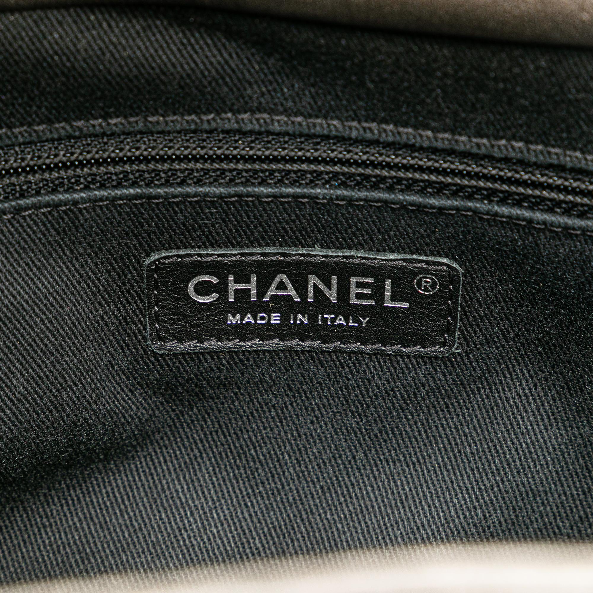 Chanel Large Quilted Metallic Goatskin City Rock Shopping Tote