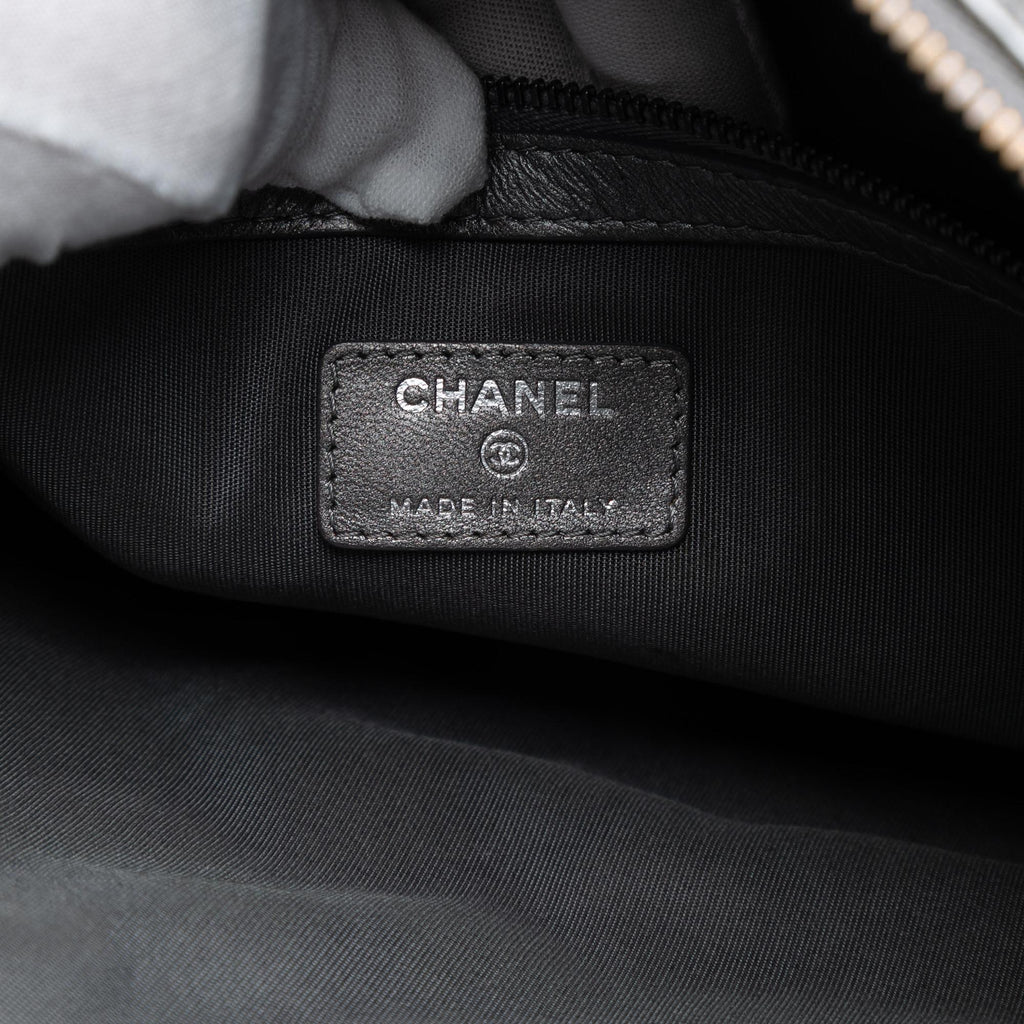 Chanel Large Quilted Metallic Lambskin O Case Clutch