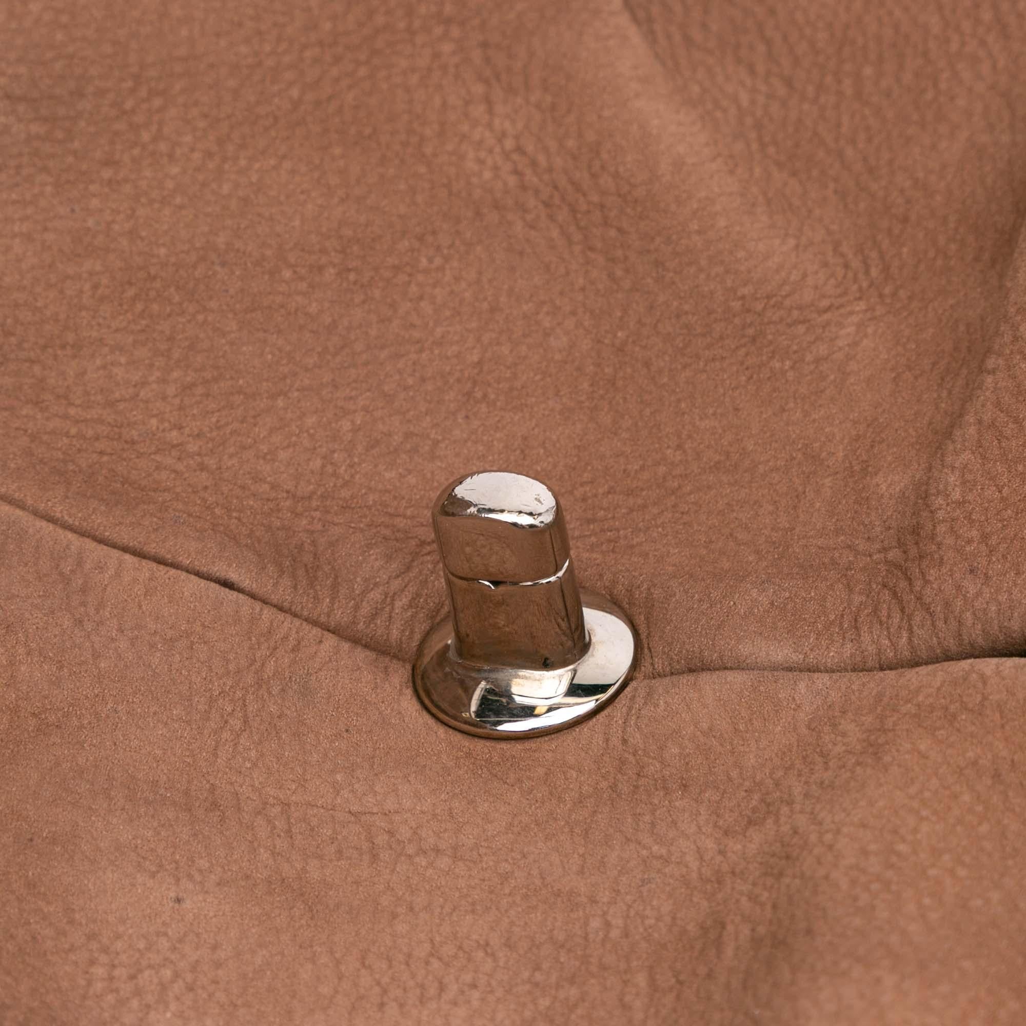 Chanel Large Quilted Nubuck Natural Beauty Split Pocket Flap