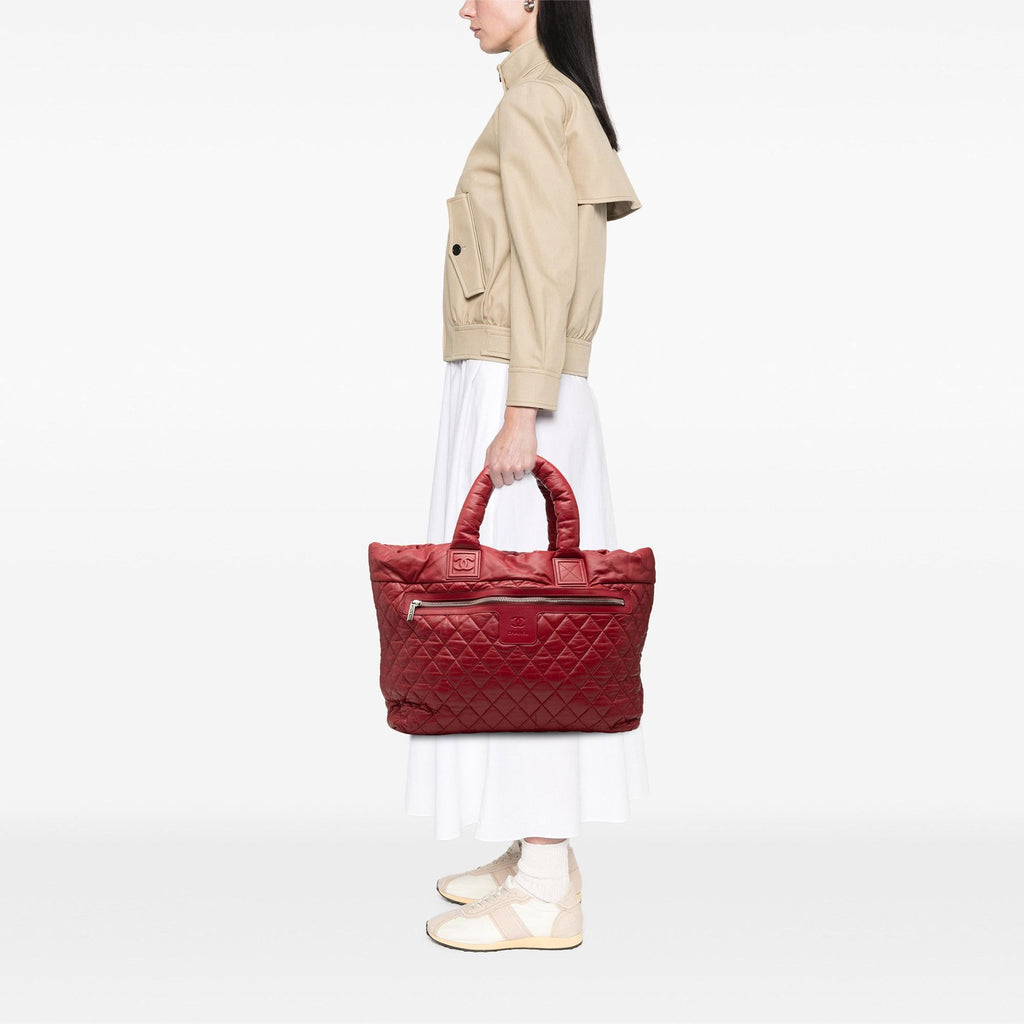 Chanel Large Quilted Nylon Reversible Coco Cocoon Tote