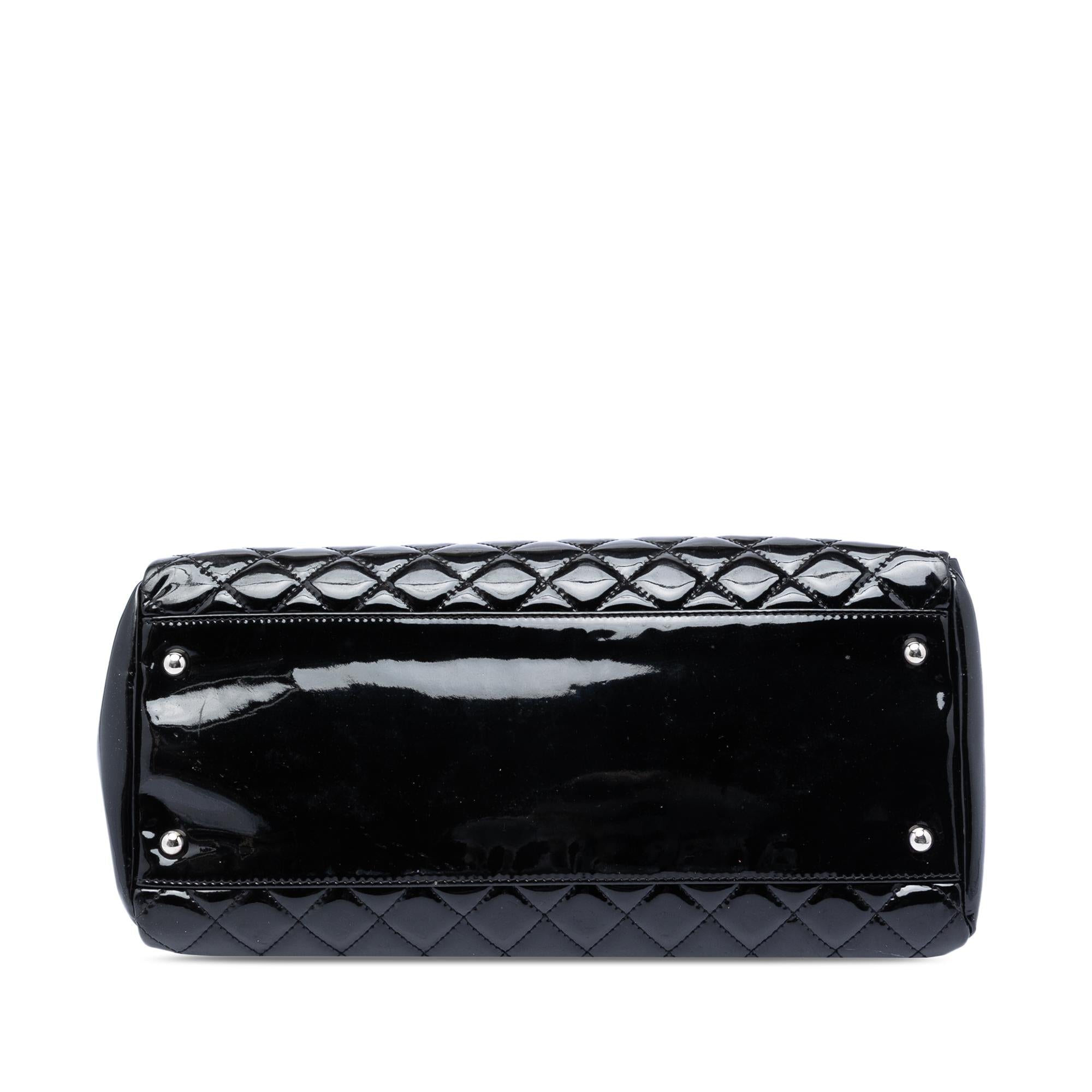 Chanel Large Quilted Patent Just Mademoiselle Bowling Bag