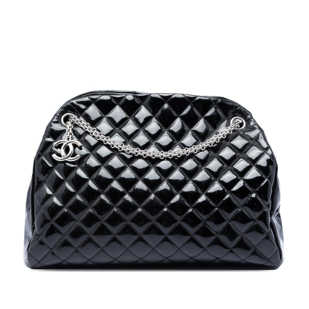 Chanel Large Quilted Patent Just Mademoiselle Bowling Bag