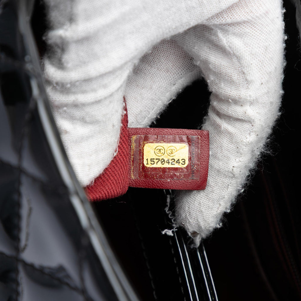 Chanel Large Quilted Patent Just Mademoiselle Bowling Bag