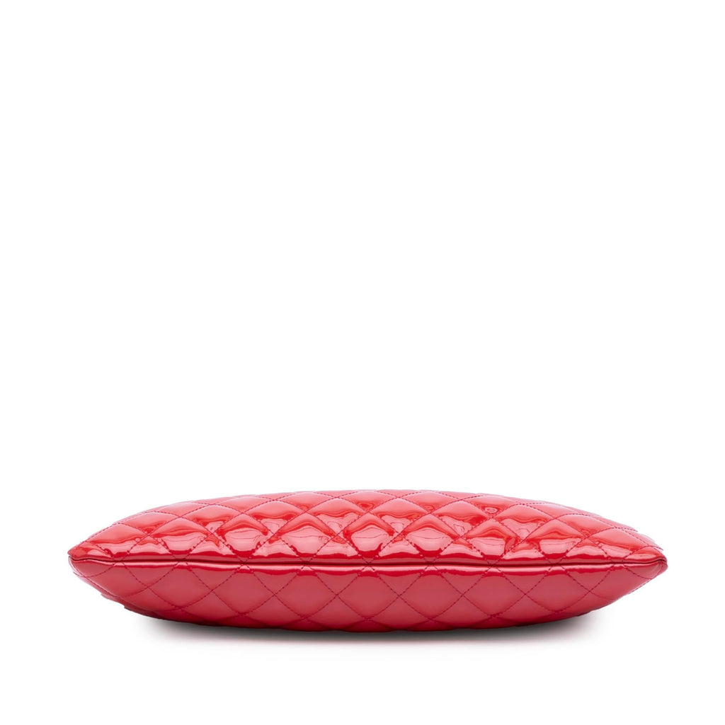 Chanel Large Quilted Patent O Case Clutch
