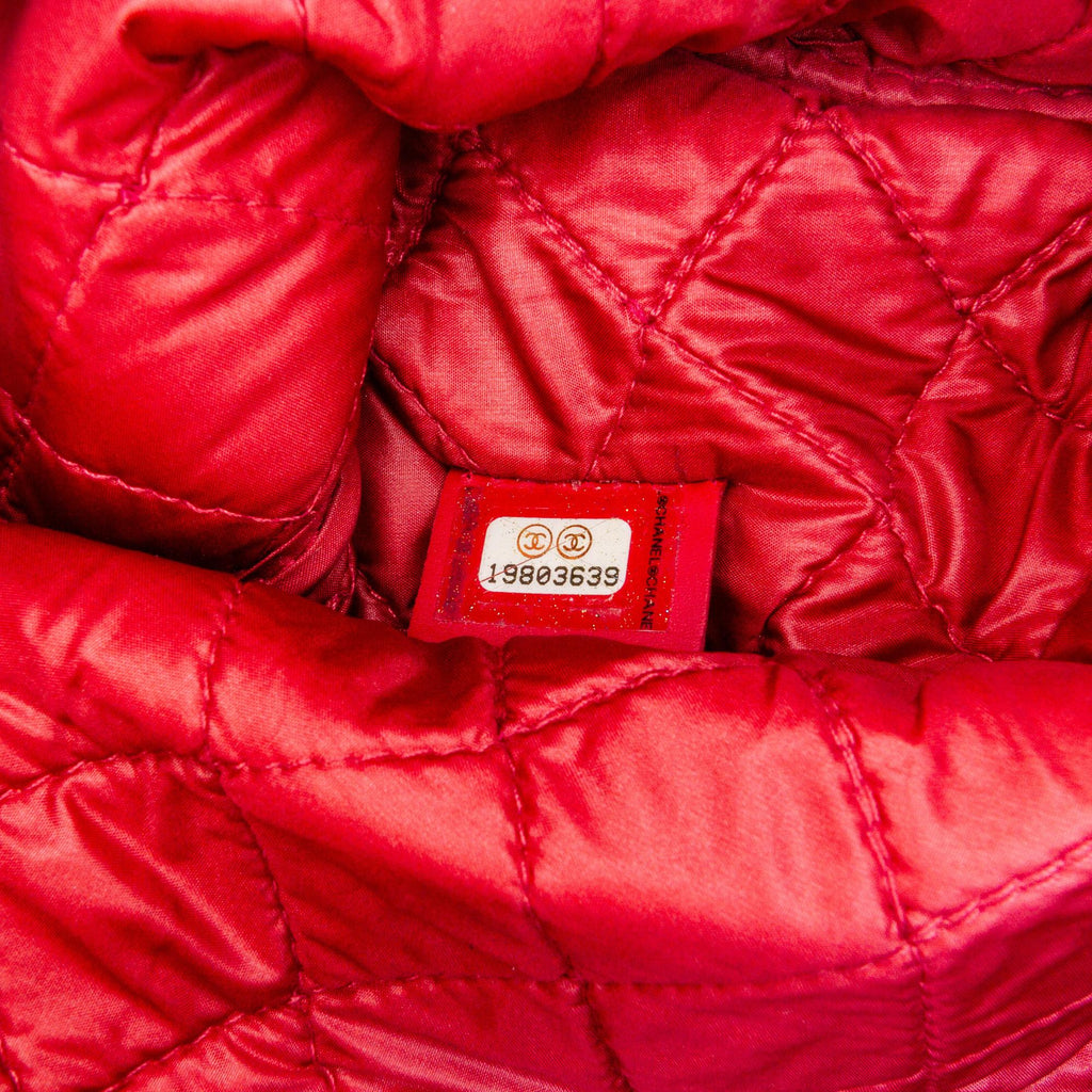 Chanel Large Quilted Patent O Case Clutch