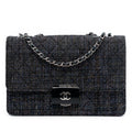 Chanel Large Quilted Tweed Beauty Lock Flap