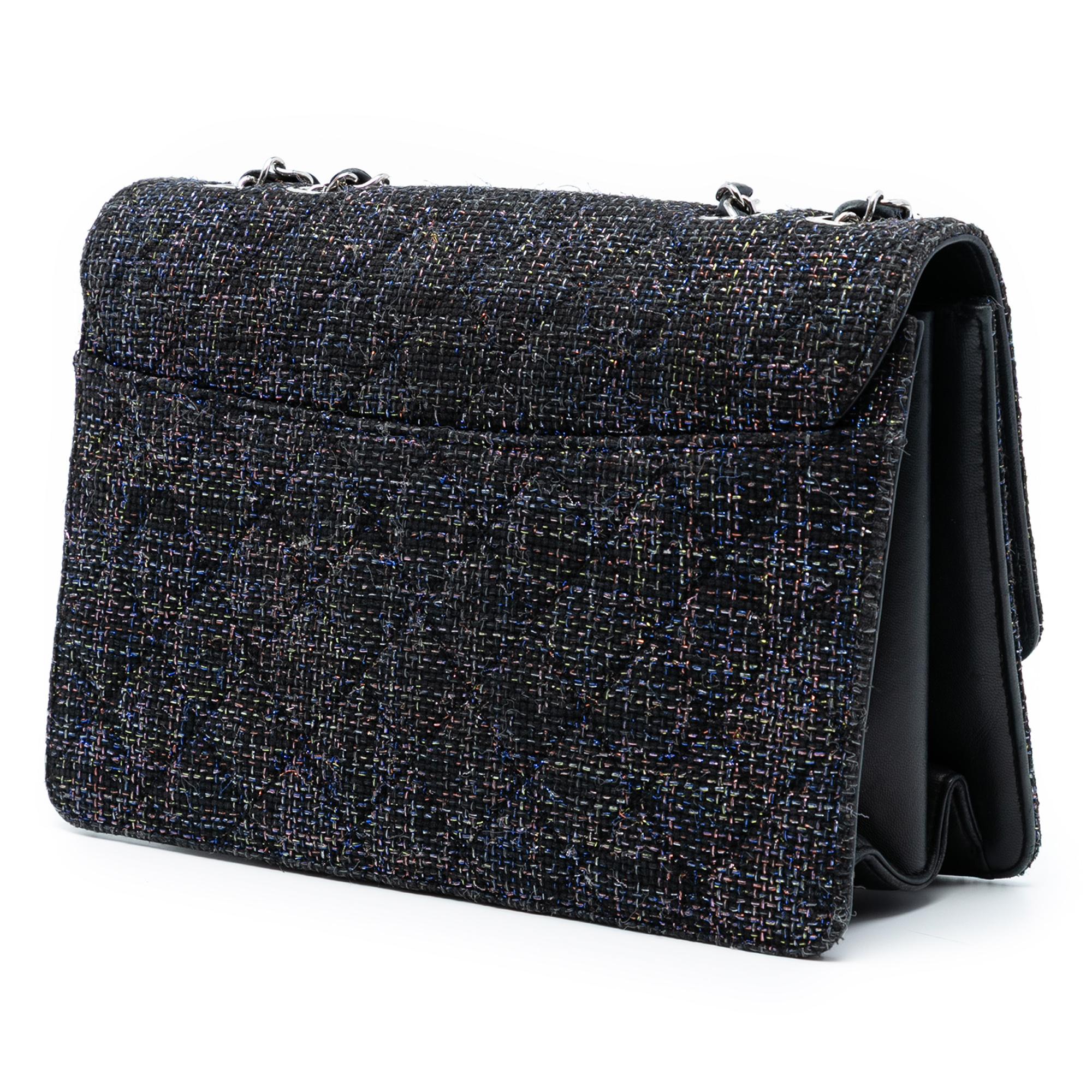 Chanel Large Quilted Tweed Beauty Lock Flap