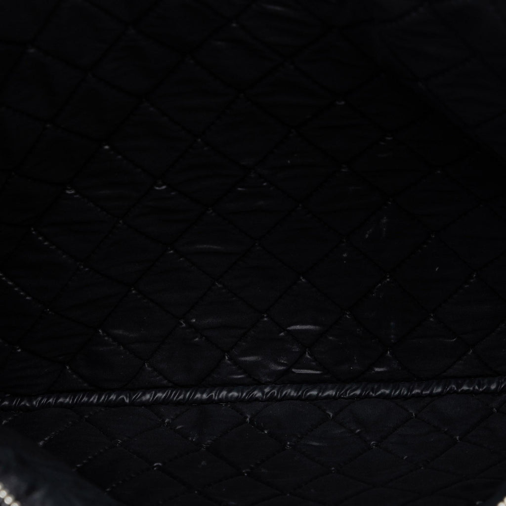 Chanel Large Quilted Tweed and Lambskin Camellia O Case Clutch