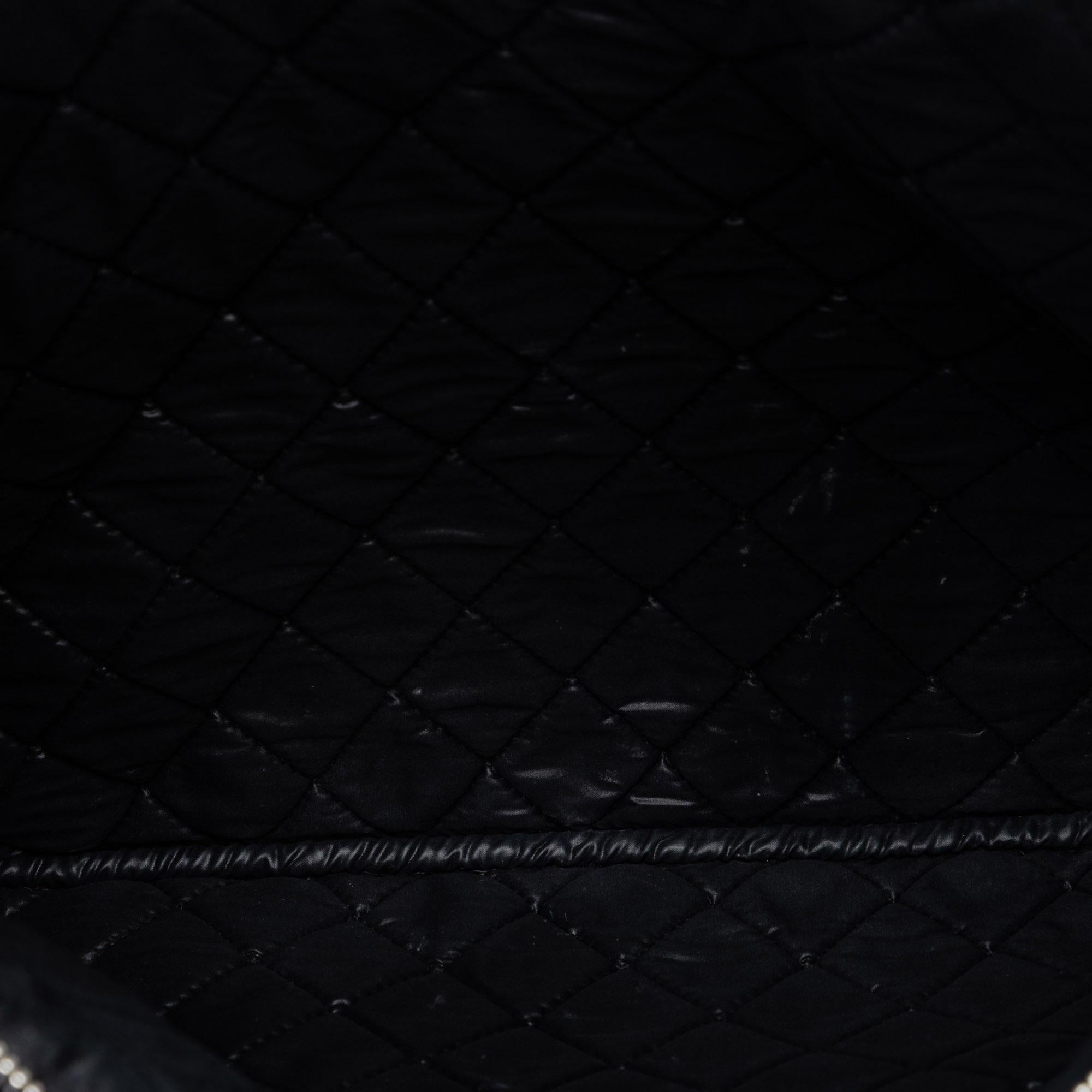 Chanel Large Quilted Tweed and Lambskin Camellia O Case Clutch
