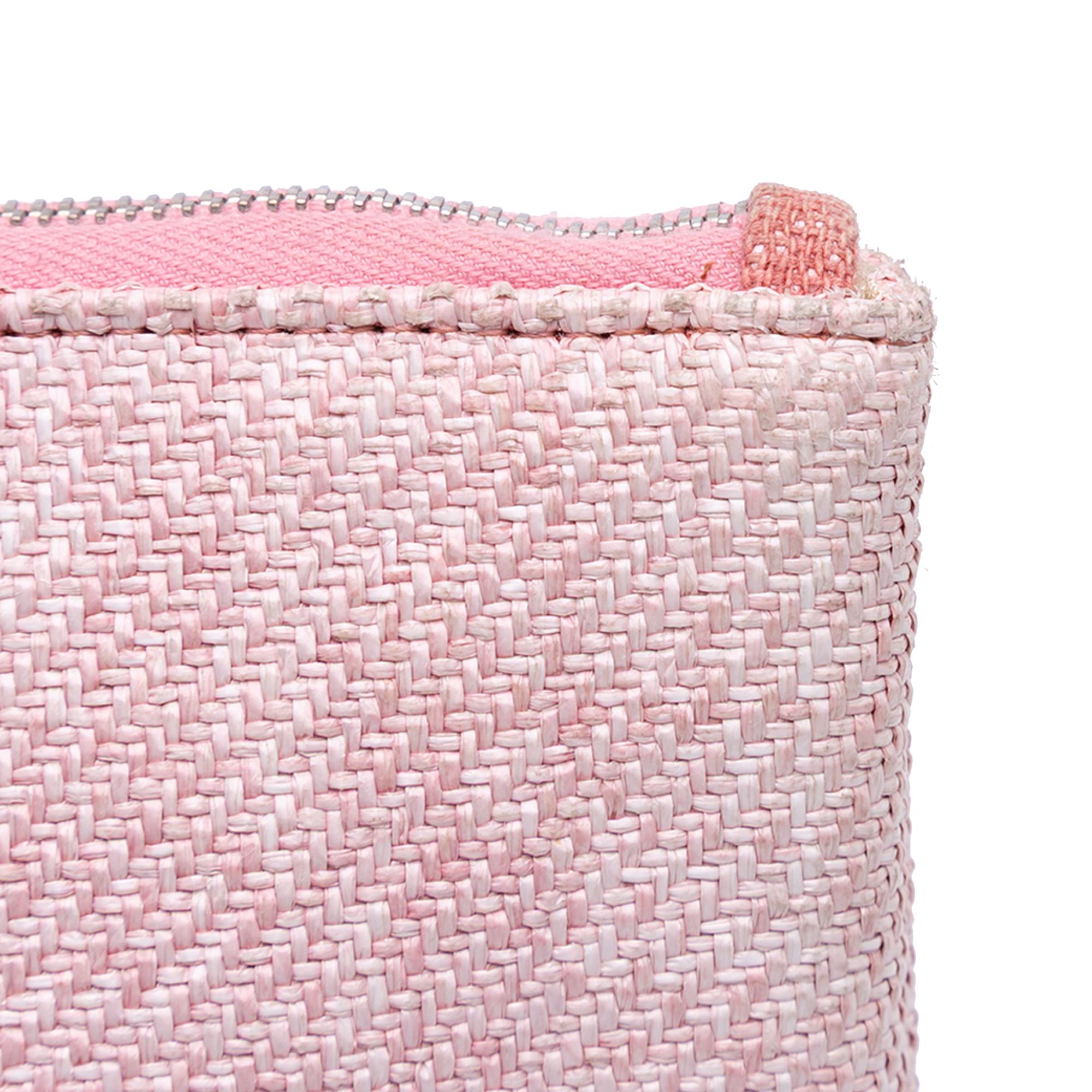 Chanel Large Raffia Deauville O Case Clutch