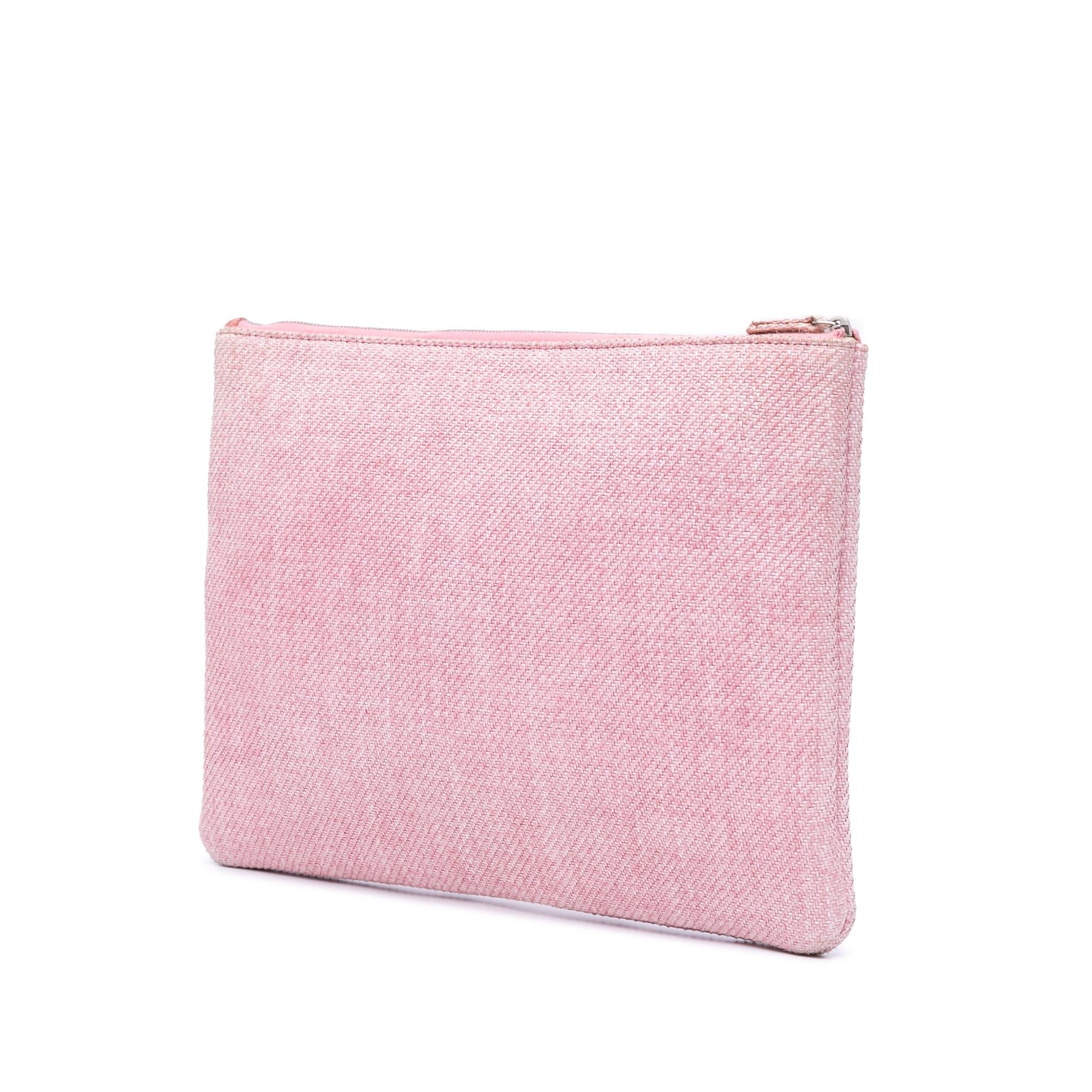 Chanel Large Raffia Deauville O Case Clutch