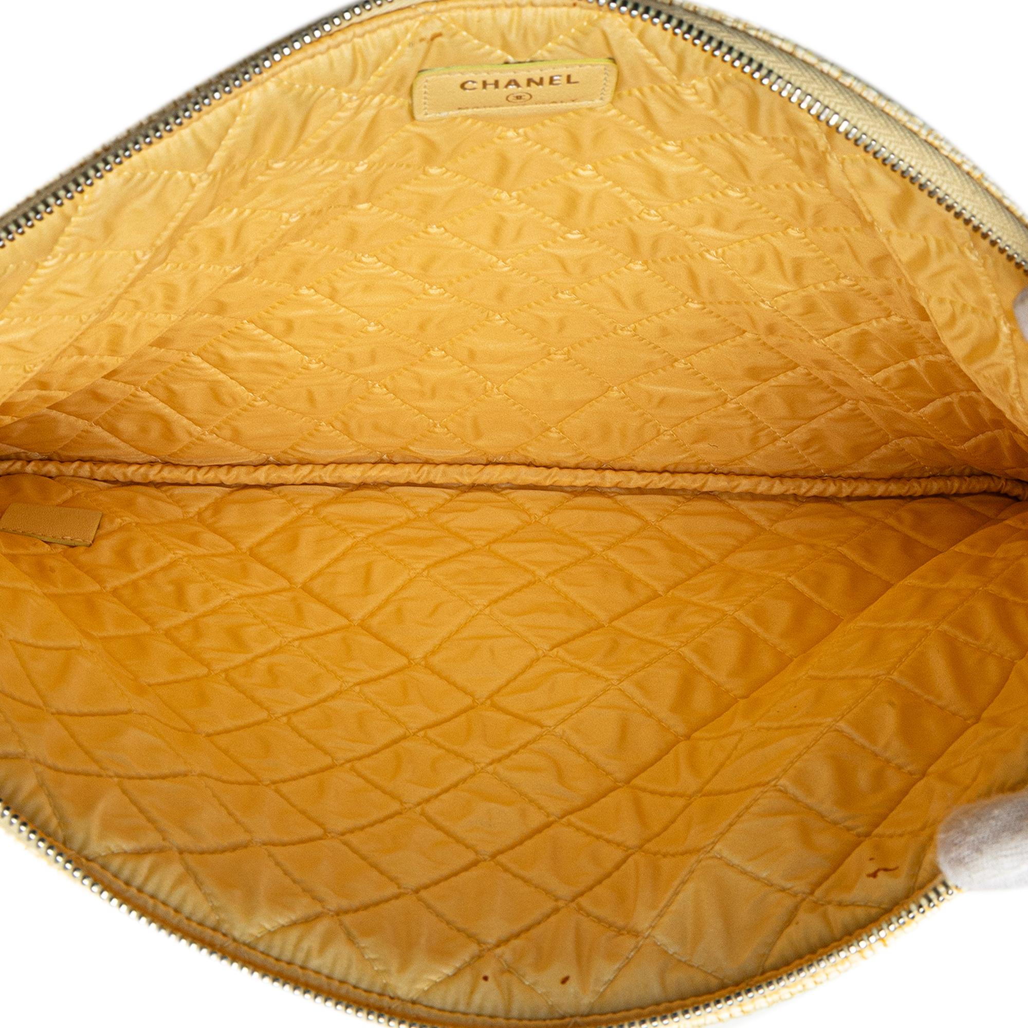 Chanel Large Raffia Deauville O Case Clutch