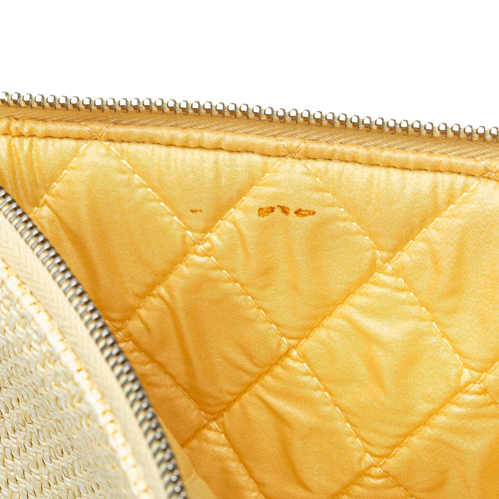 Chanel Large Raffia Deauville O Case Clutch