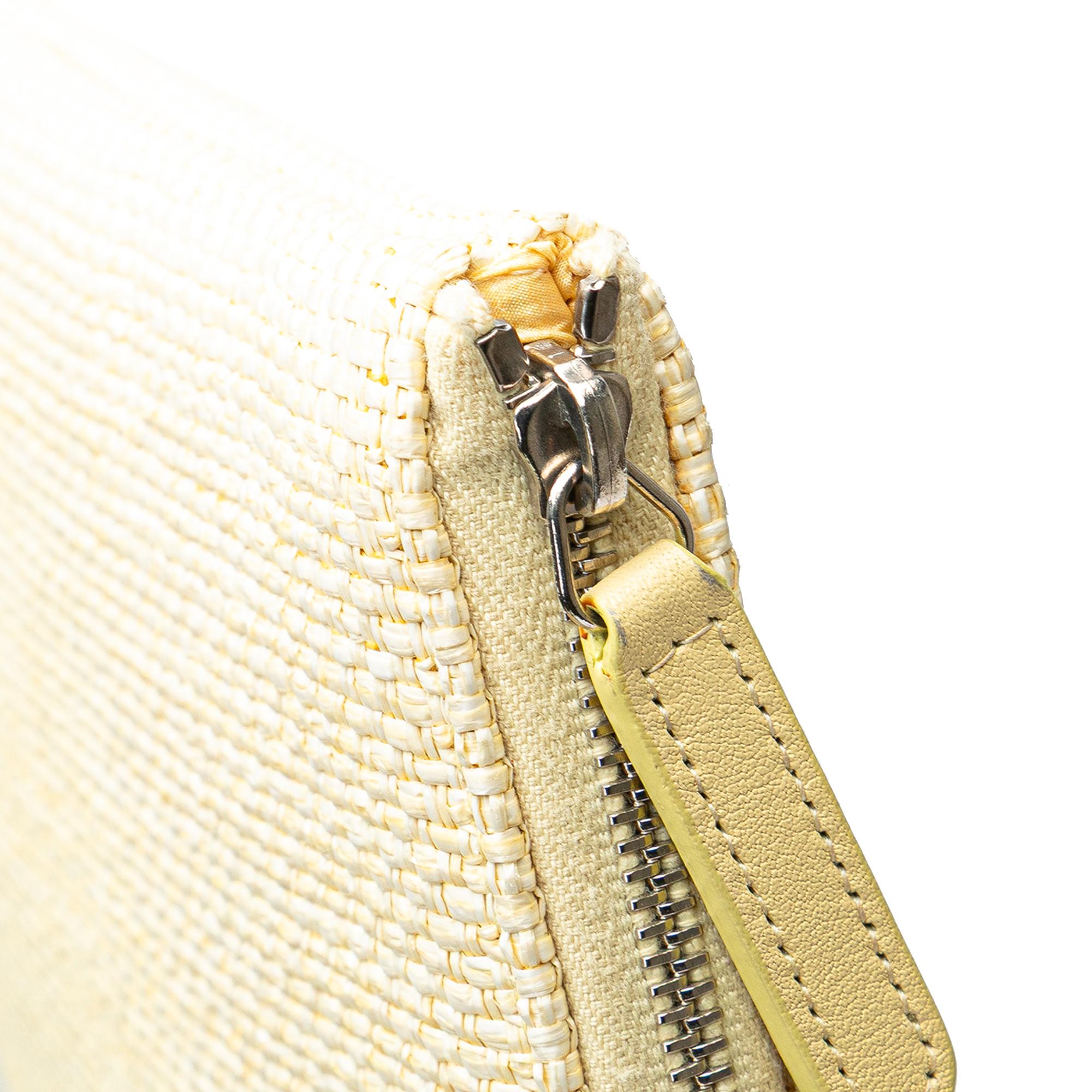 Chanel Large Raffia Deauville O Case Clutch