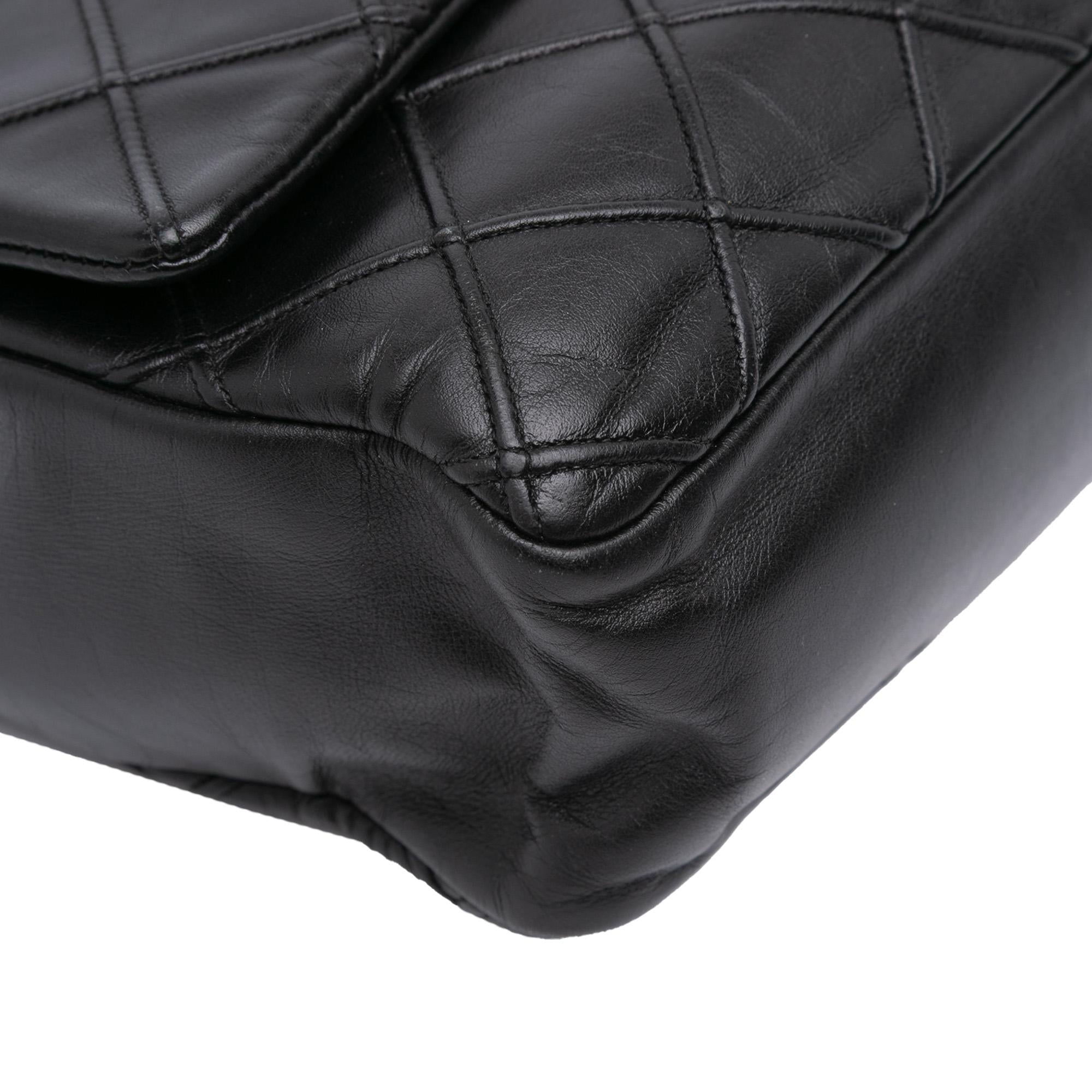 Chanel Large Reissue 2.55 Diamond Debossed Calfskin Cosmos Flap