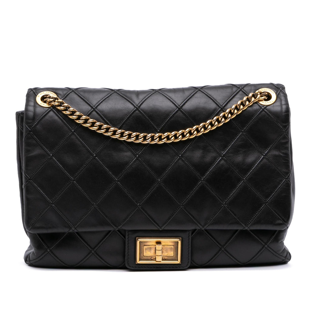 Chanel Large Reissue 2.55 Diamond Debossed Calfskin Cosmos Flap