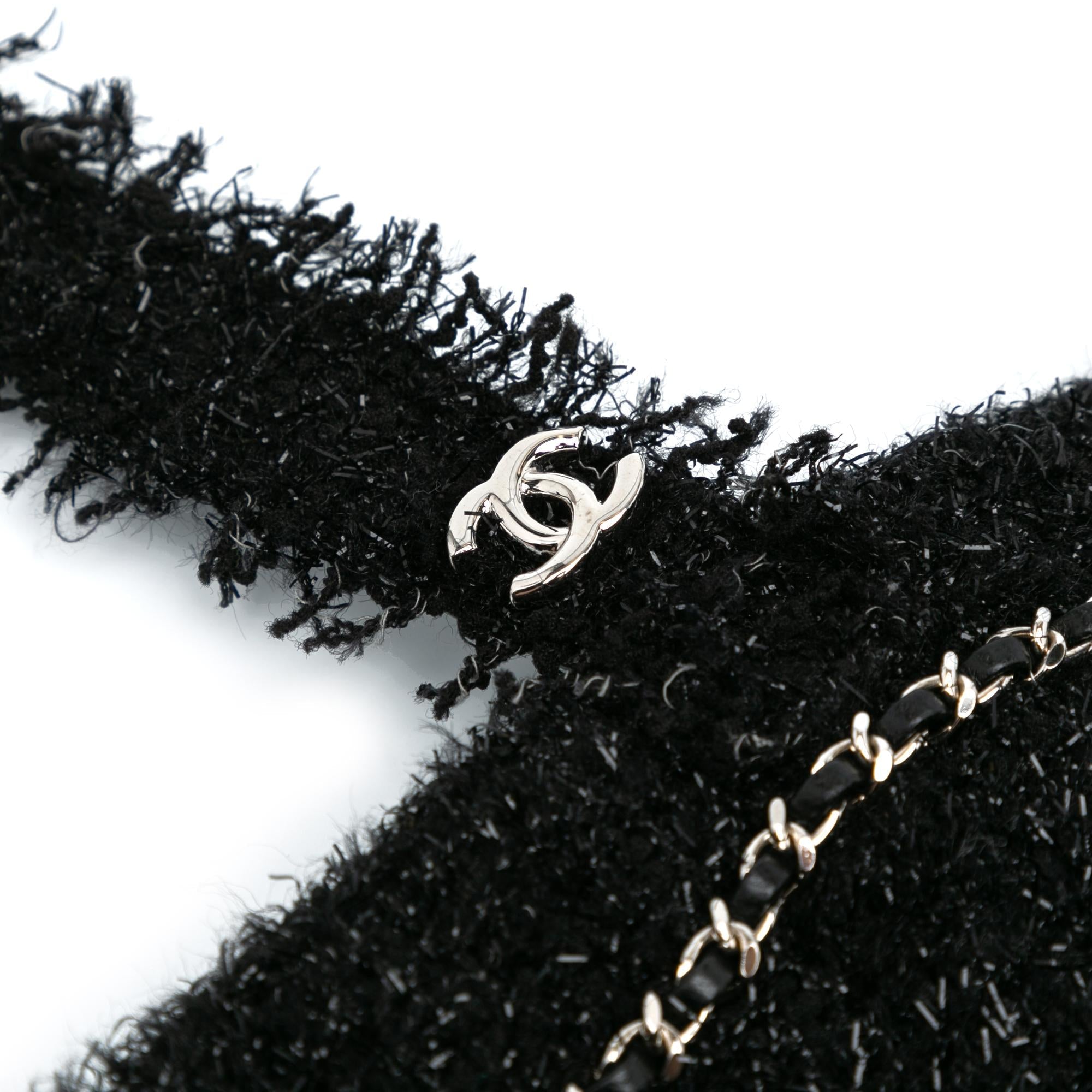 Chanel Large Resin Embellished Tweed Robot Shopping Tote
