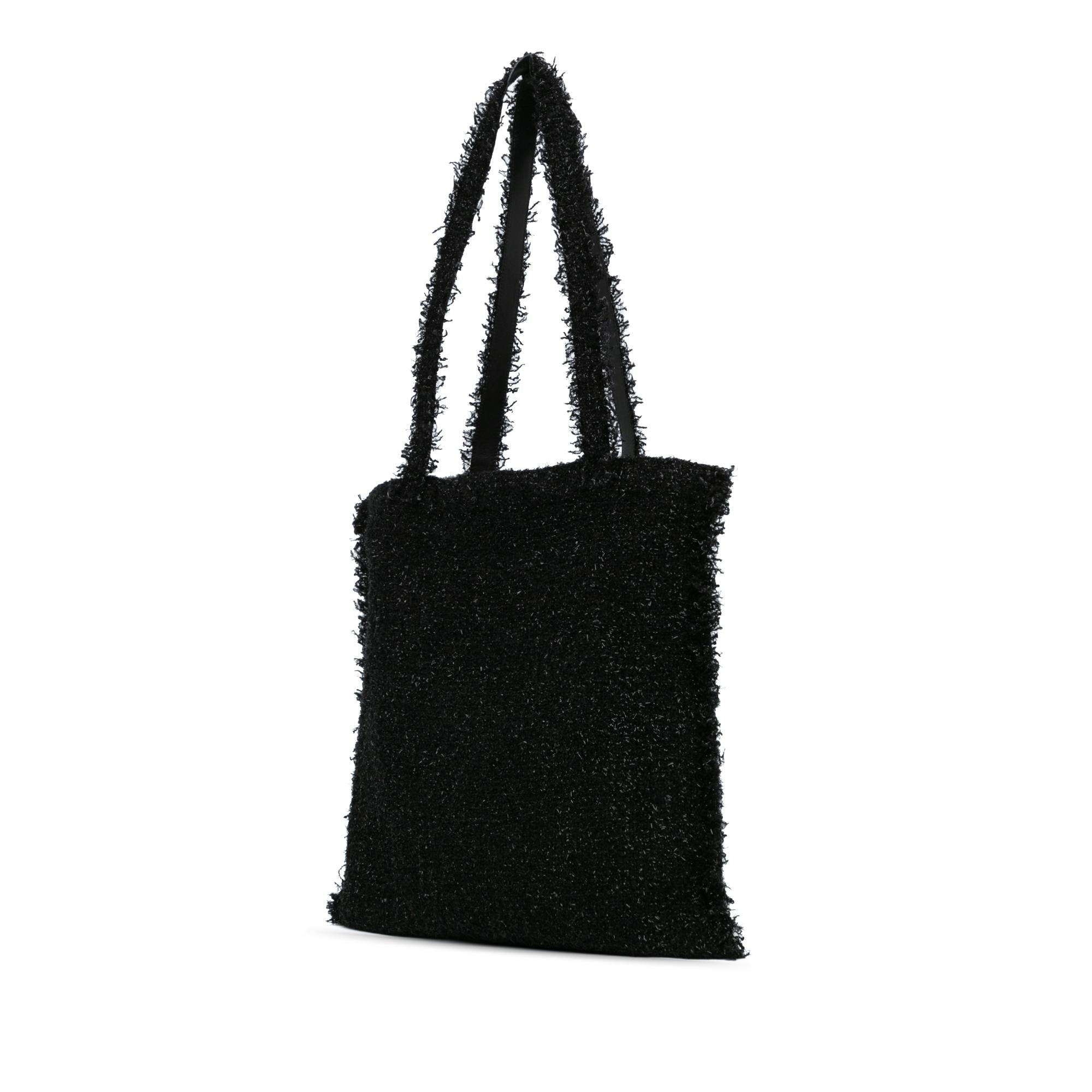 Chanel Large Resin Embellished Tweed Robot Shopping Tote