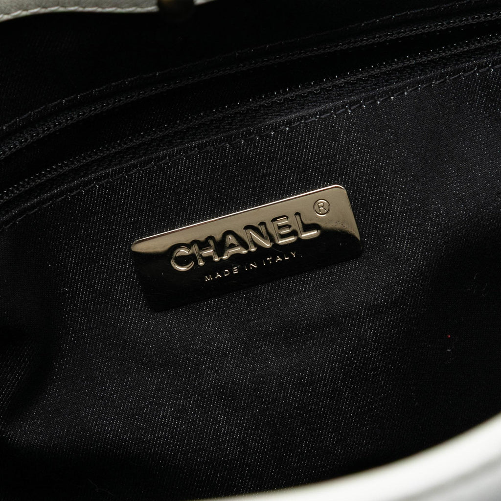 Chanel Large Stitched Calfskin Button Up Hobo