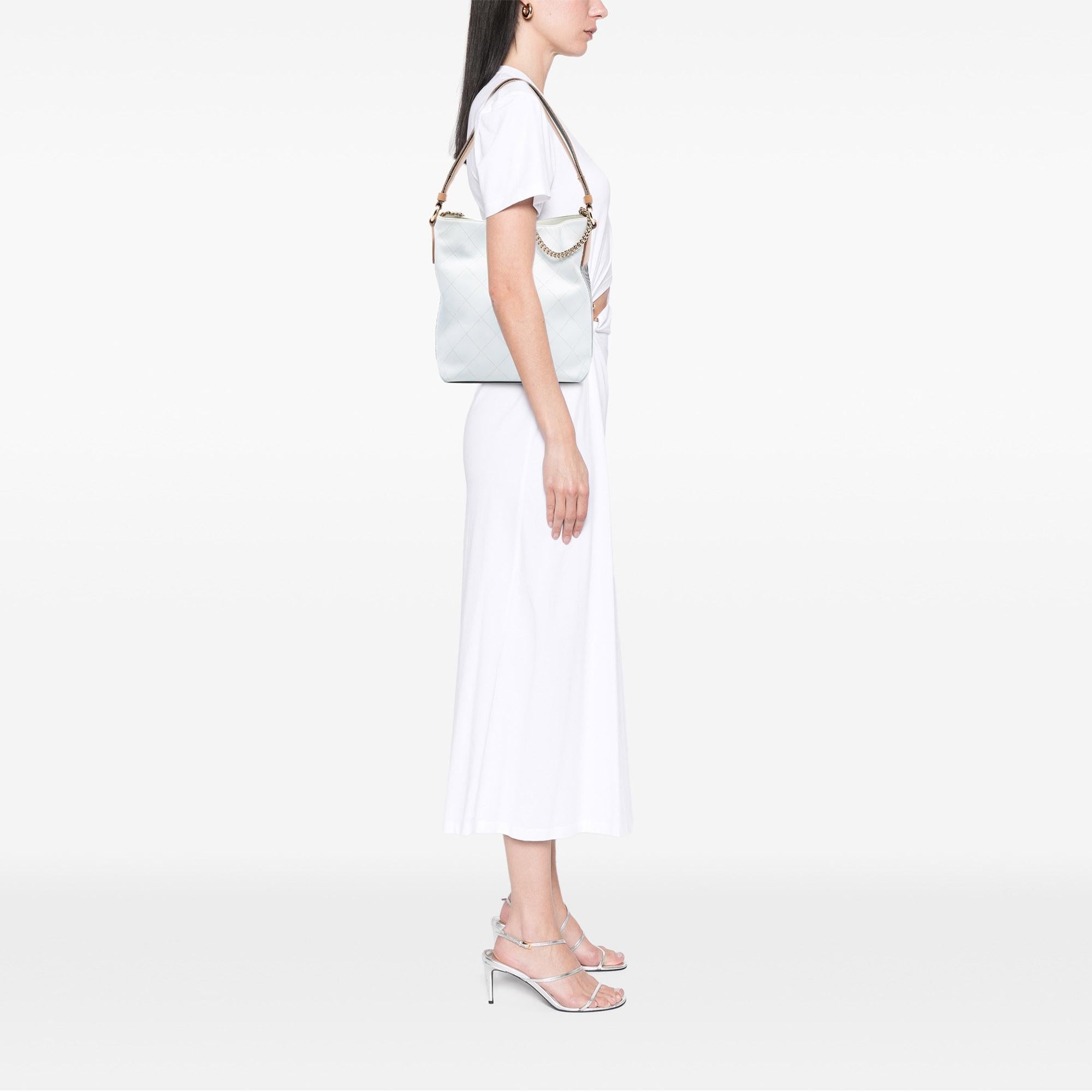 Chanel Large Stitched Calfskin Button Up Hobo