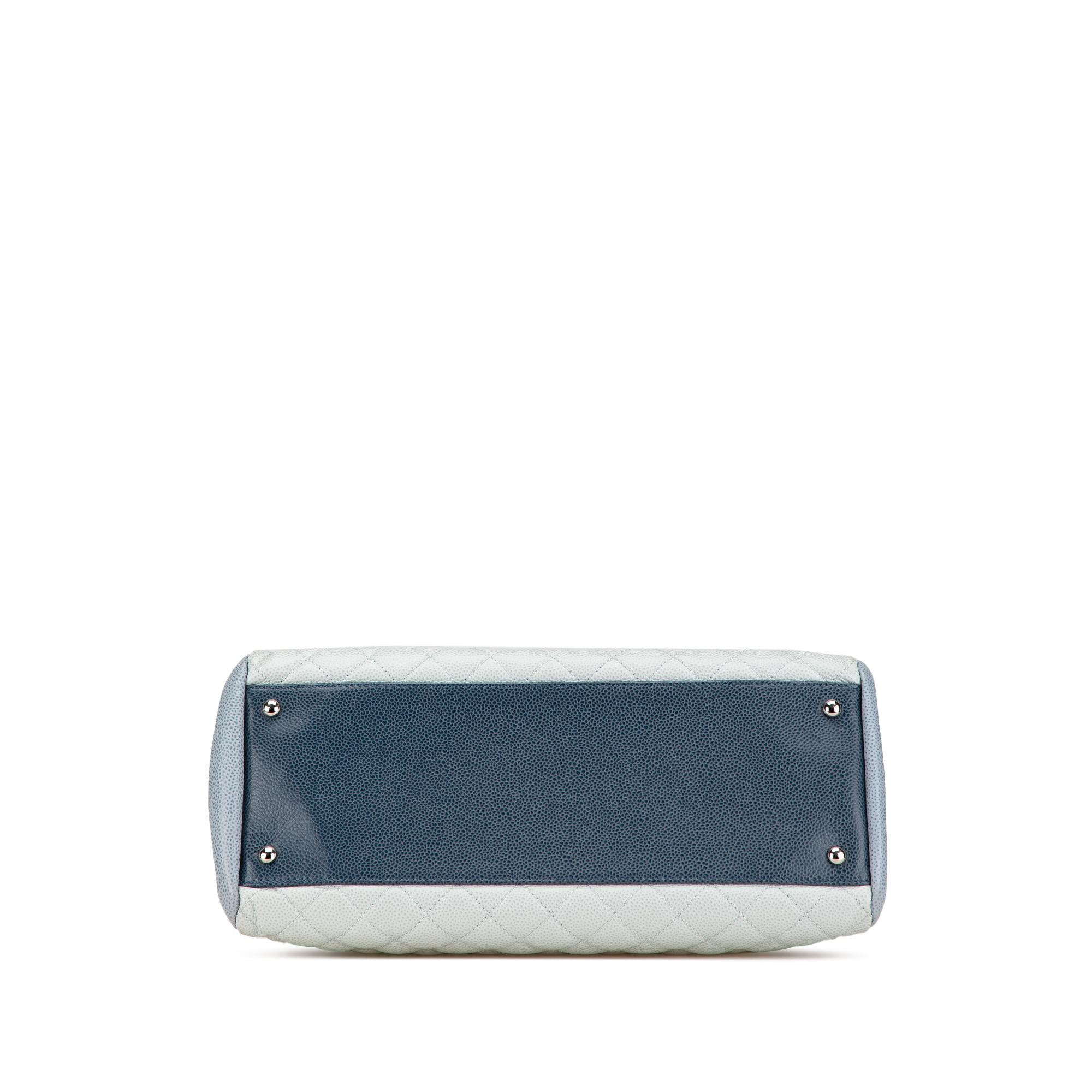 Chanel Large Tricolor Caviar Just Mademoiselle Bowling Bag