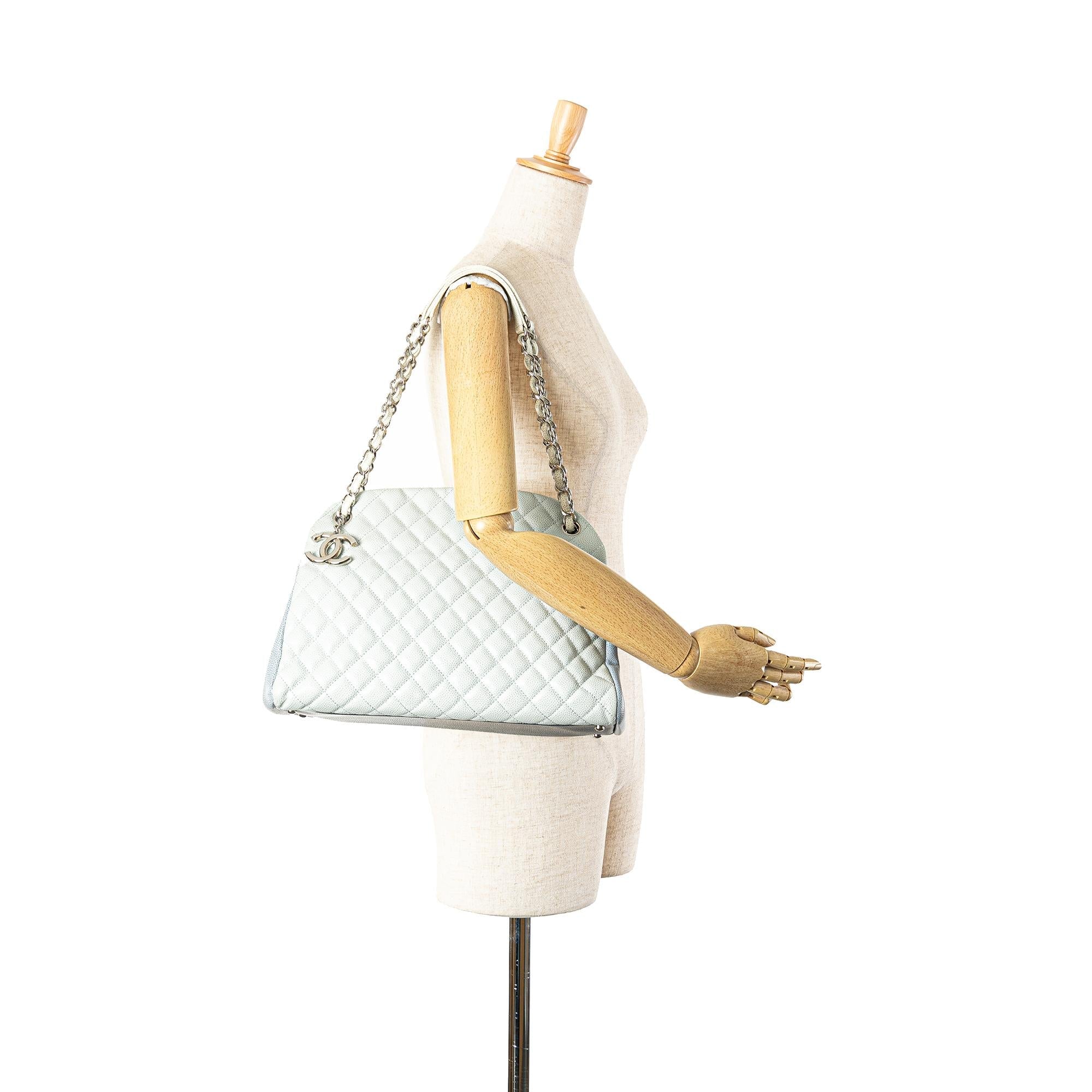 Chanel Large Tricolor Caviar Just Mademoiselle Bowling Bag