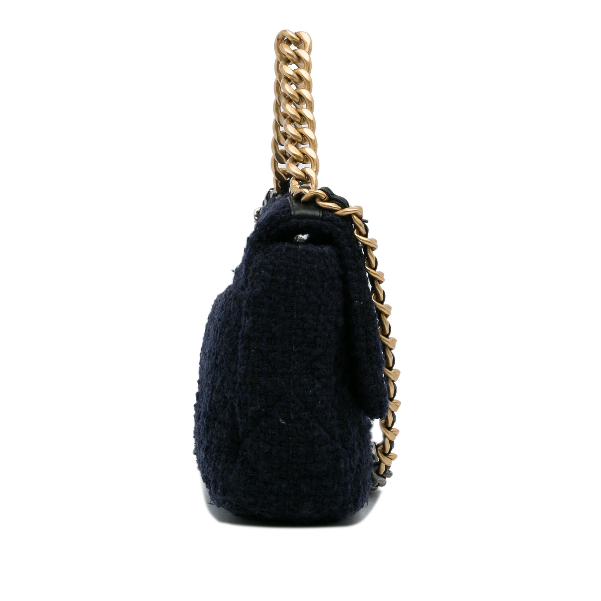 Chanel Large Tweed 19 Flap Bag (SHG-pvoWxr)