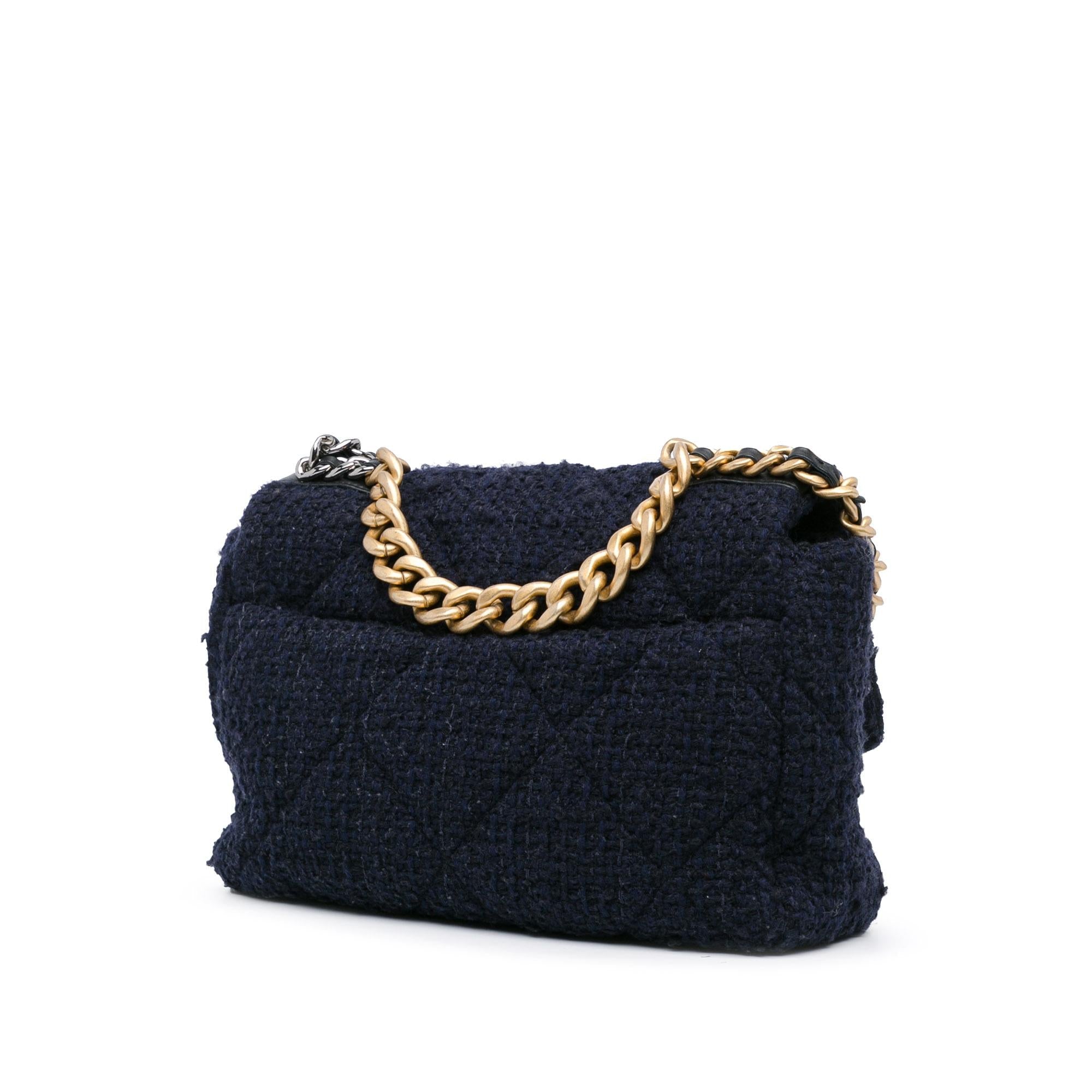 Chanel Large Tweed 19 Flap (SHG-9y26hz)