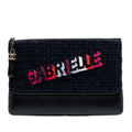 Chanel Large Tweed and Calfskin Embroidered Gabrielle O Case Clutch