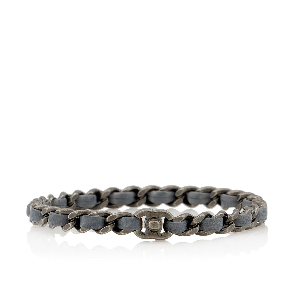 Chanel Leather Chain CC Turnlock Bangle