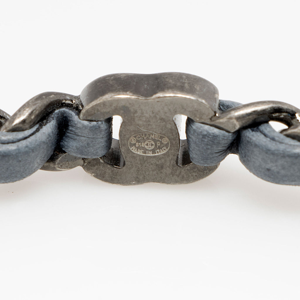 Chanel Leather Chain CC Turnlock Bangle