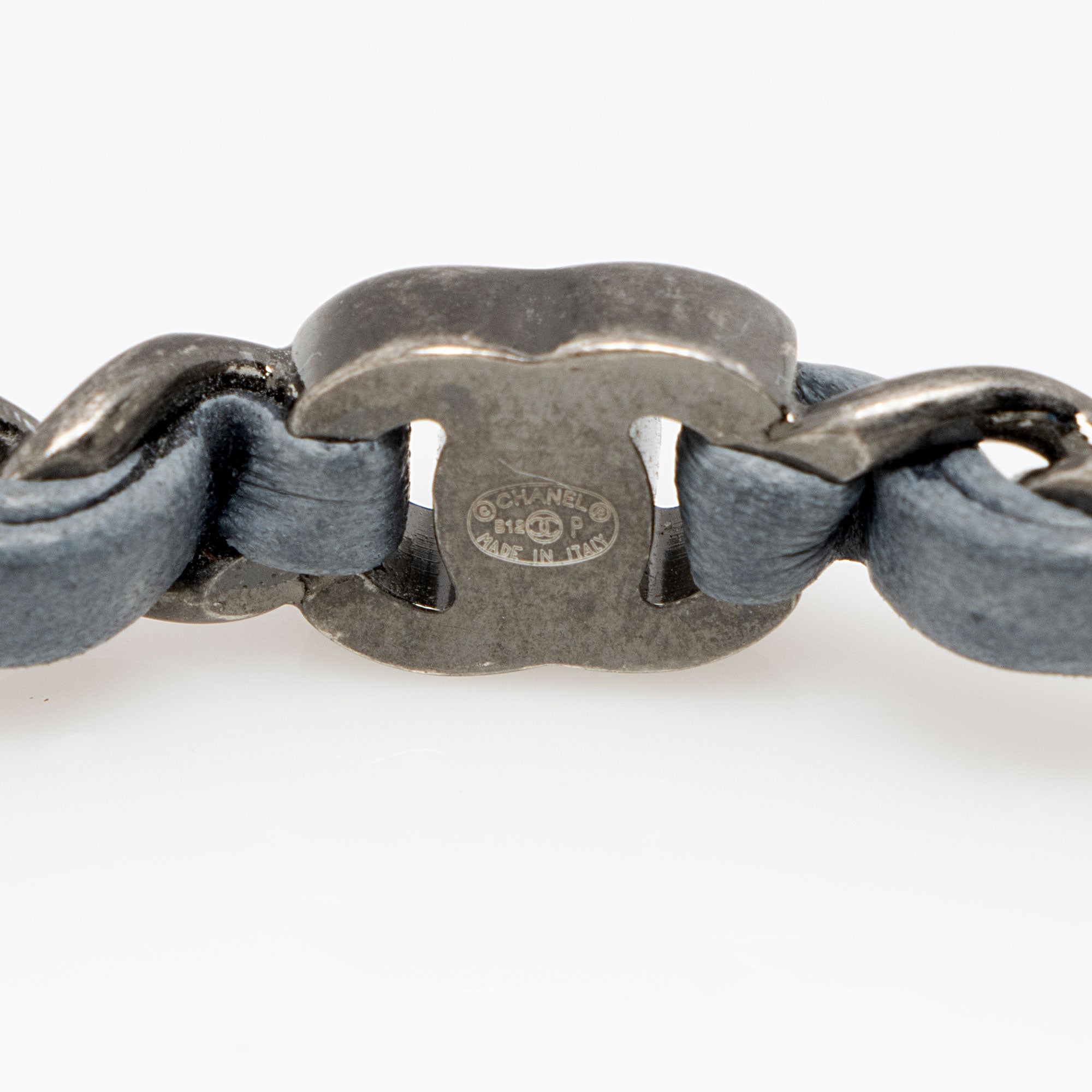 Chanel Leather Chain CC Turnlock Bangle