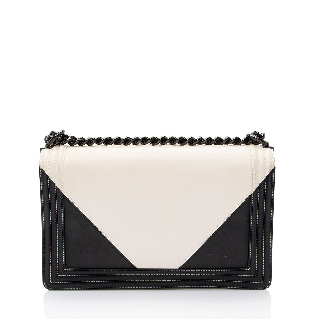 Chanel Leather Geometric Medium Boy Bag