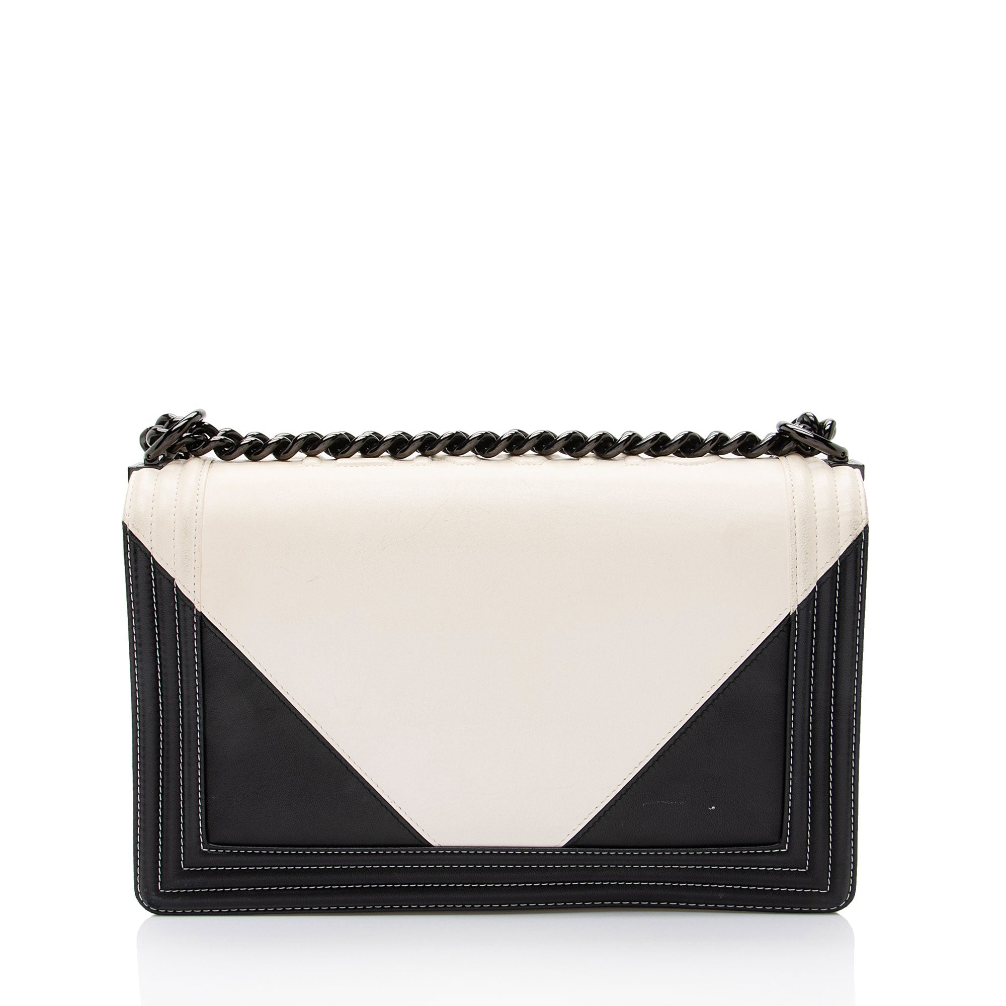 Chanel Leather Geometric Medium Boy Bag