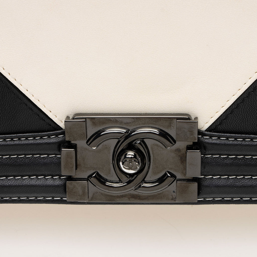 Chanel Leather Geometric Medium Boy Bag