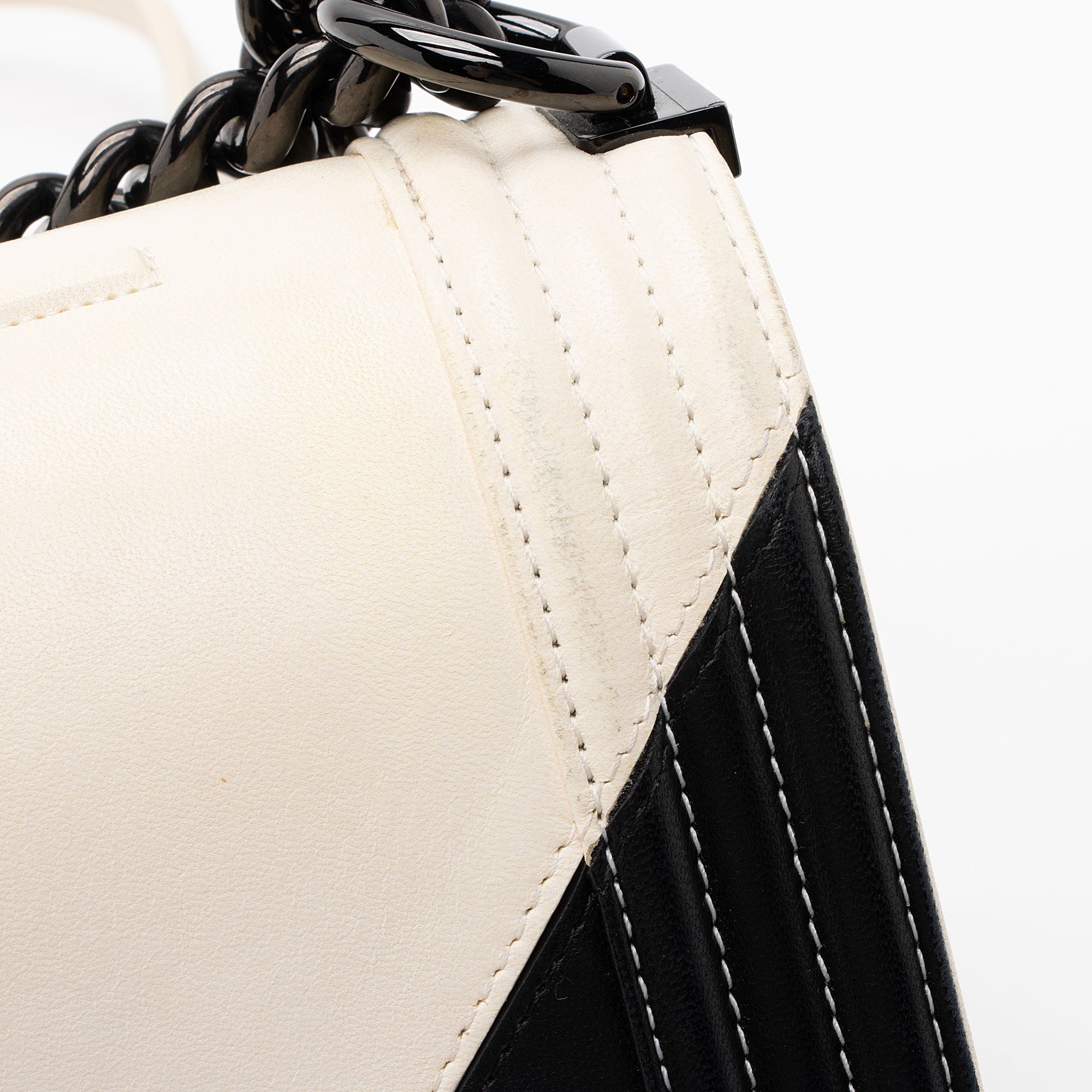 Chanel Leather Geometric Medium Boy Bag